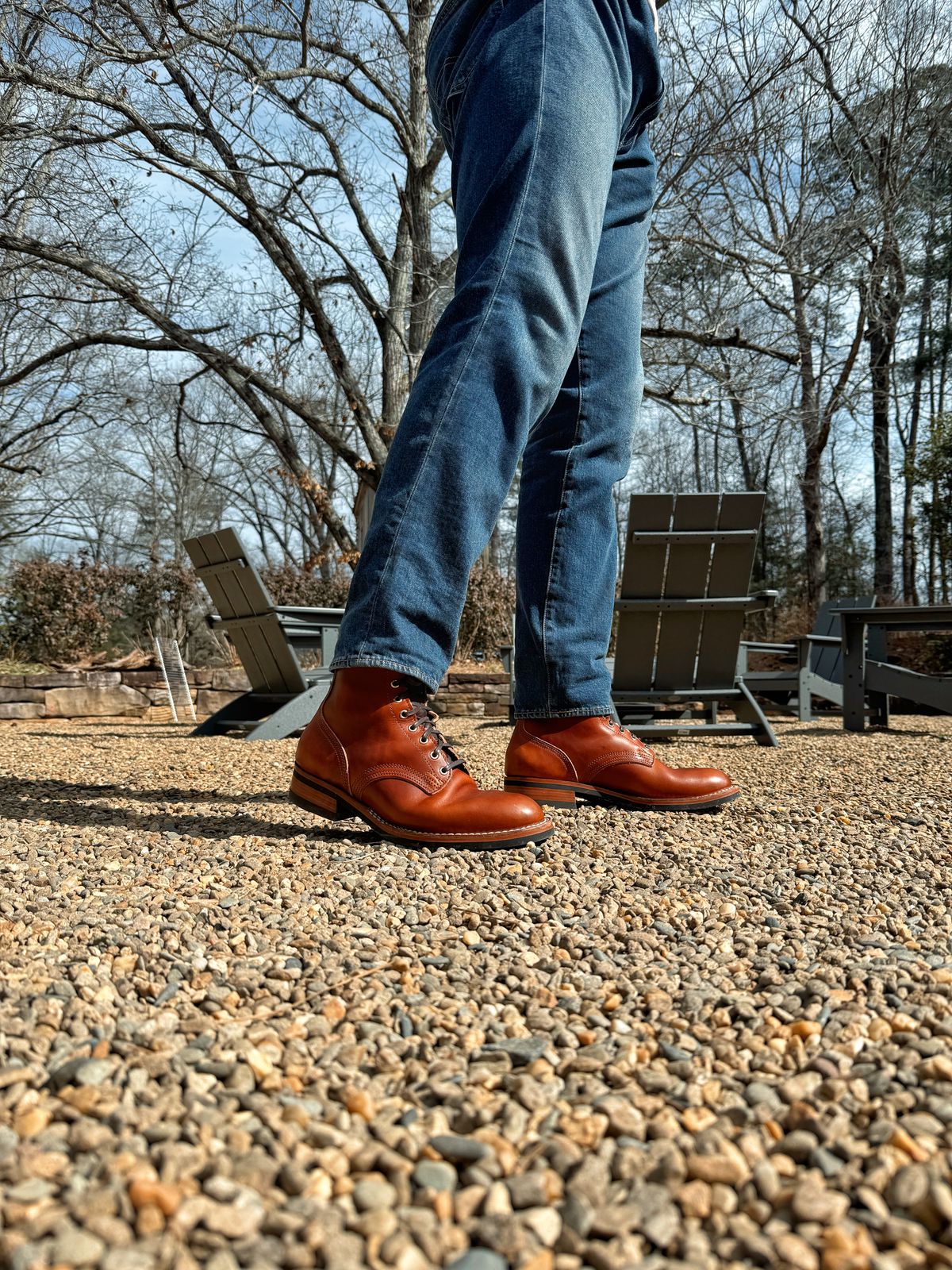 Photo by Walldaddy on February 10, 2026 of the Nicks Parkhurst V3 in Wickett & Craig Tan Oiled Latigo.