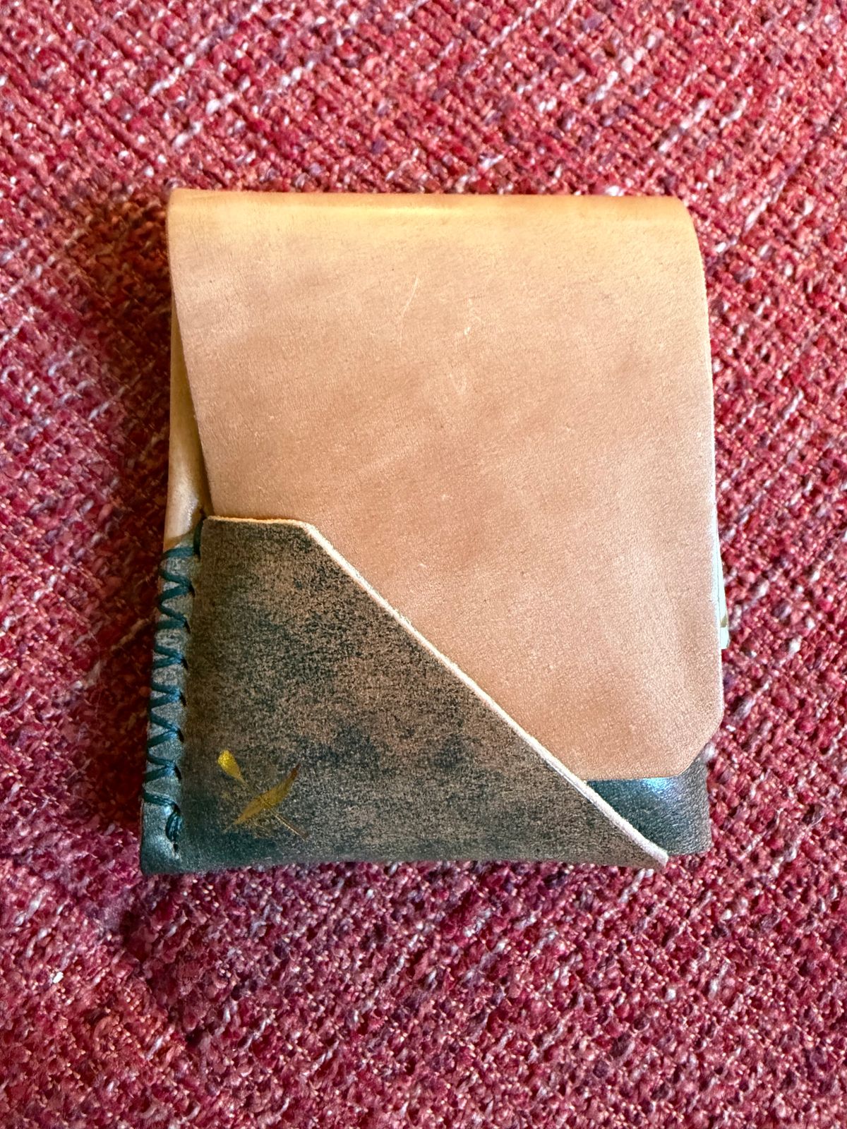 Photo by noneck on May 27, 2026 of the Open Sea Leather Houbei 2.0 in Rocado Shell Marbled Emerald & Rocado Natural Shell Cordovan.