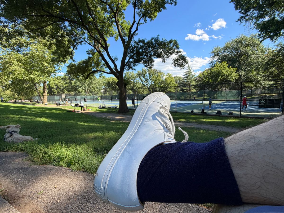 Photo by noneck on June 20, 2026 of the Thursday Premier Low Top in White Italian Nappa.