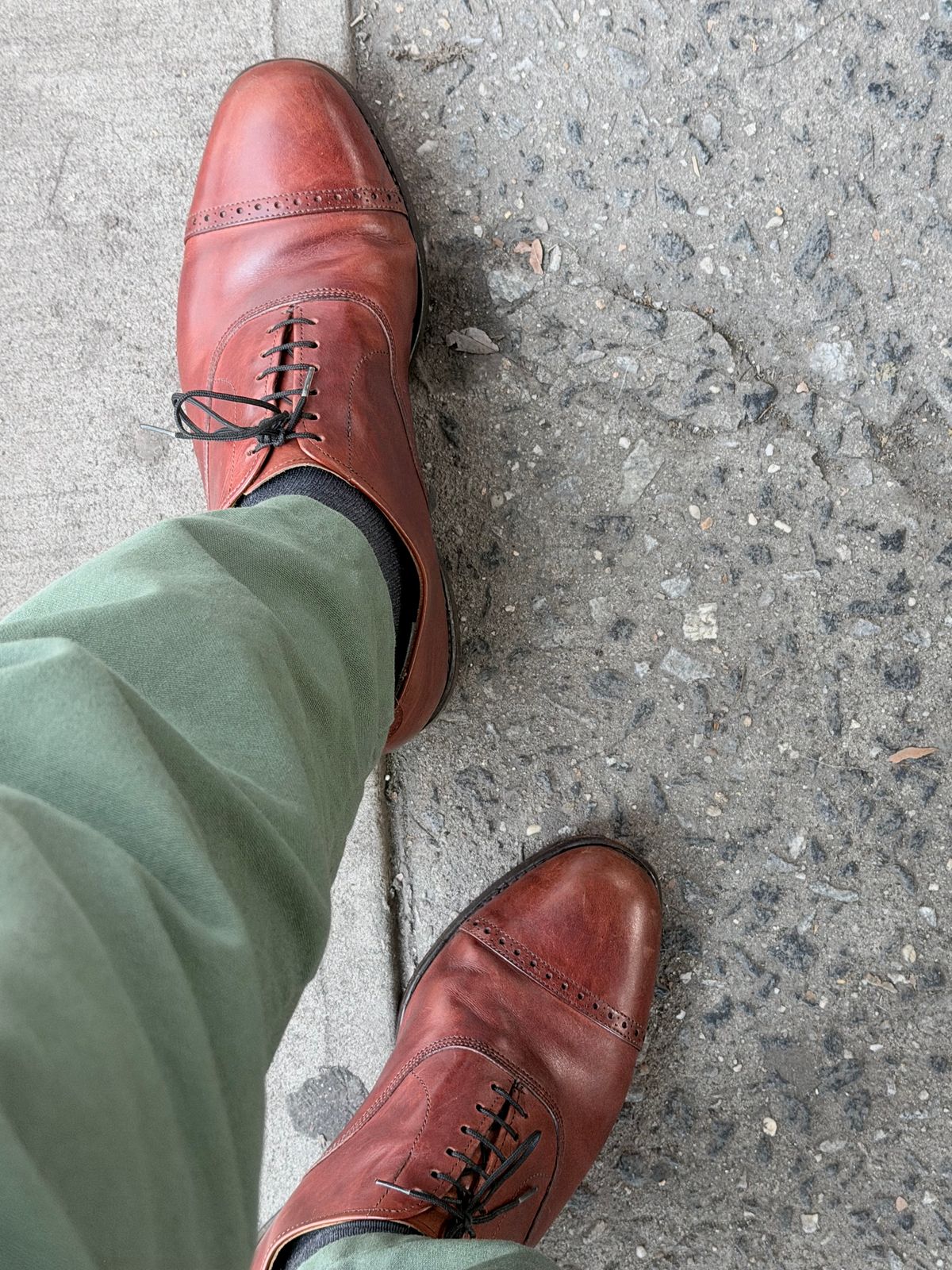 Photo by noneck on June 26, 2026 of the Allen Edmonds Byron Cap-Toe Blucher in Walnut Calfskin.