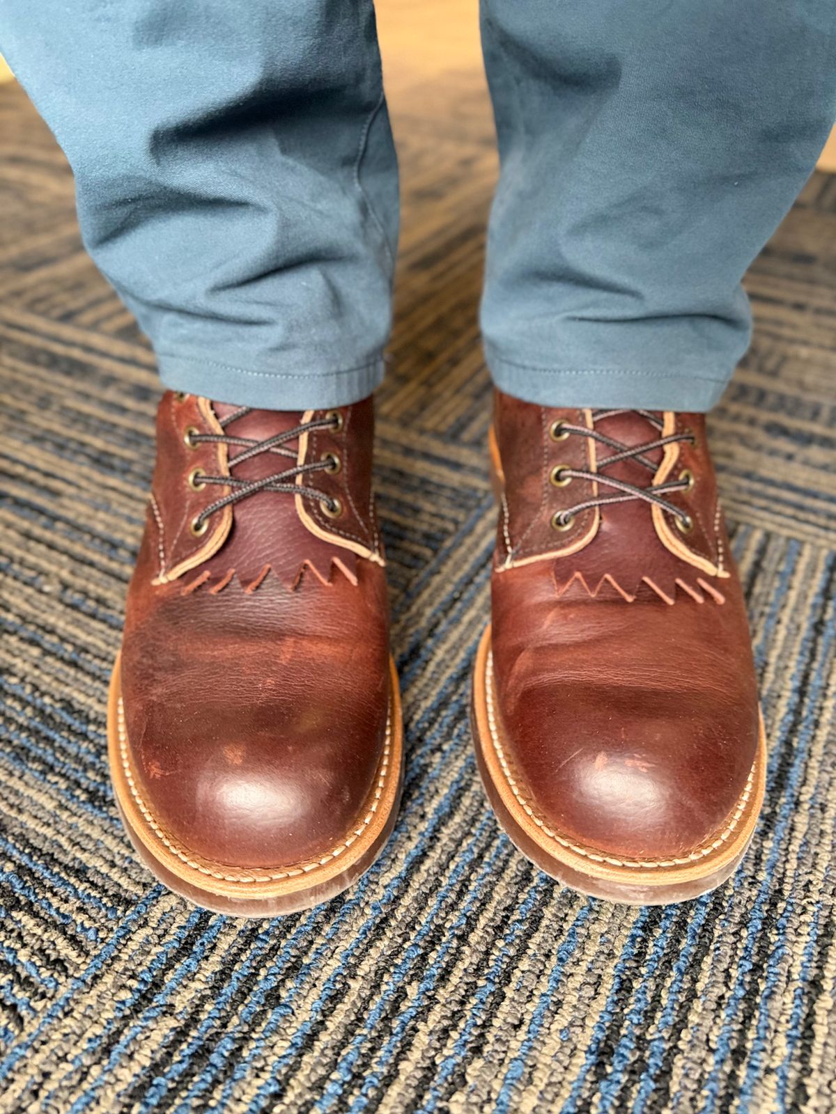 Photo by noneck on December 4, 2025 of the Red Wing Blacksmith in S.B. Foot Briar Oil Slick.