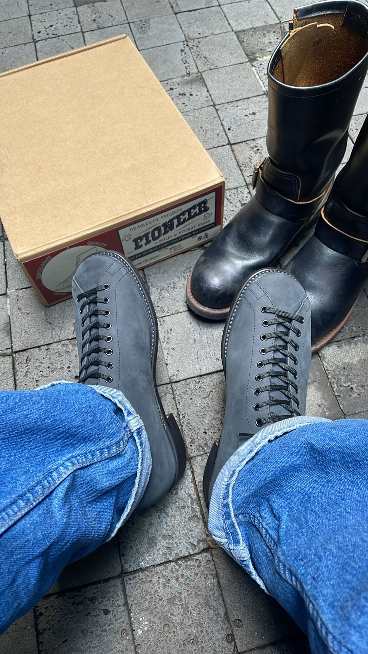 Photo by PhanAn on November 6, 2024 of the Dr. Sole Game Changer in Top Grade nubuck Leather.