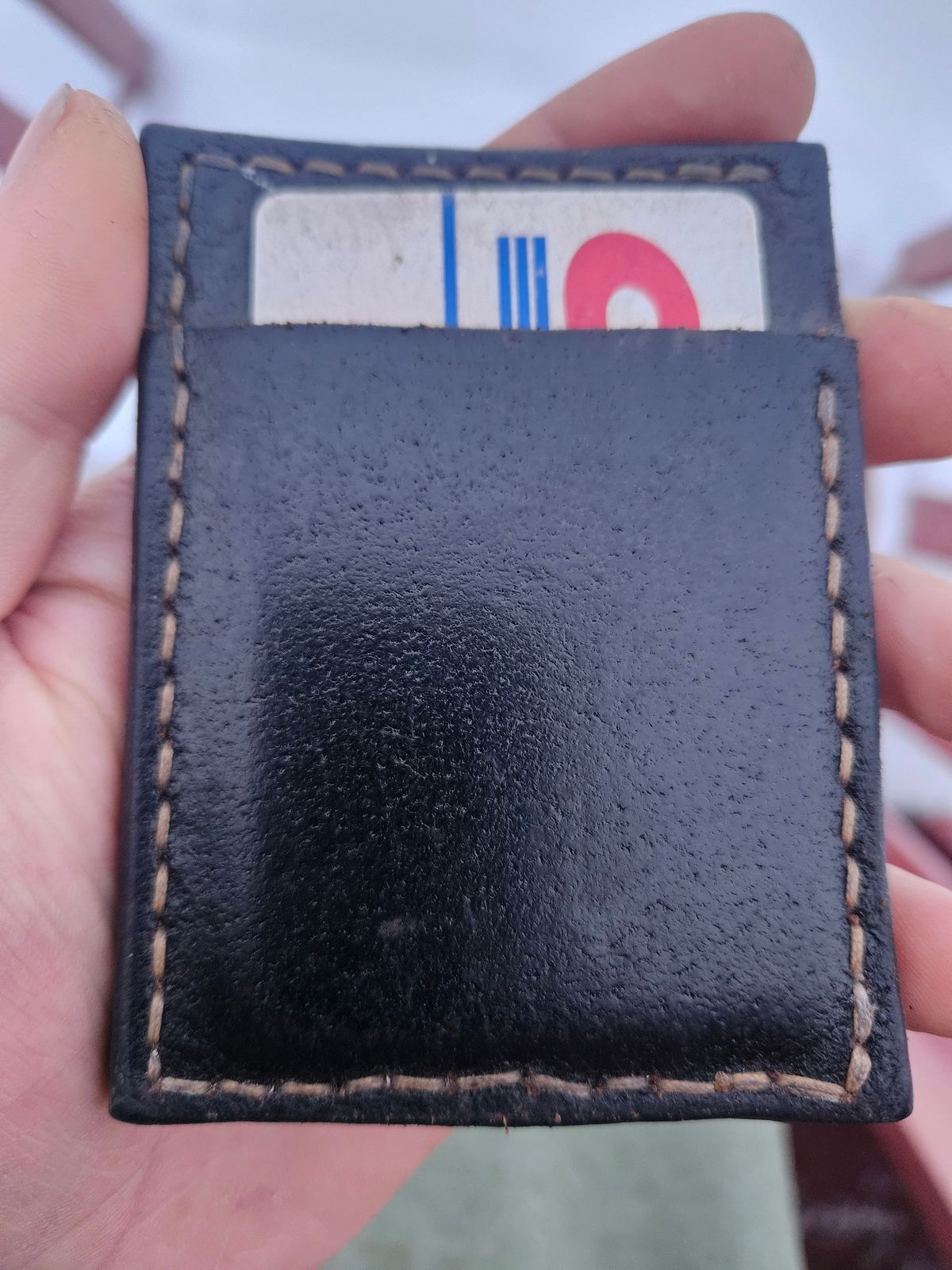 Photo by Theakkid on January 5, 2026 of the Pale's Custom Leatherworks Slim Wallet in Horween Brown Waxed Flesh.