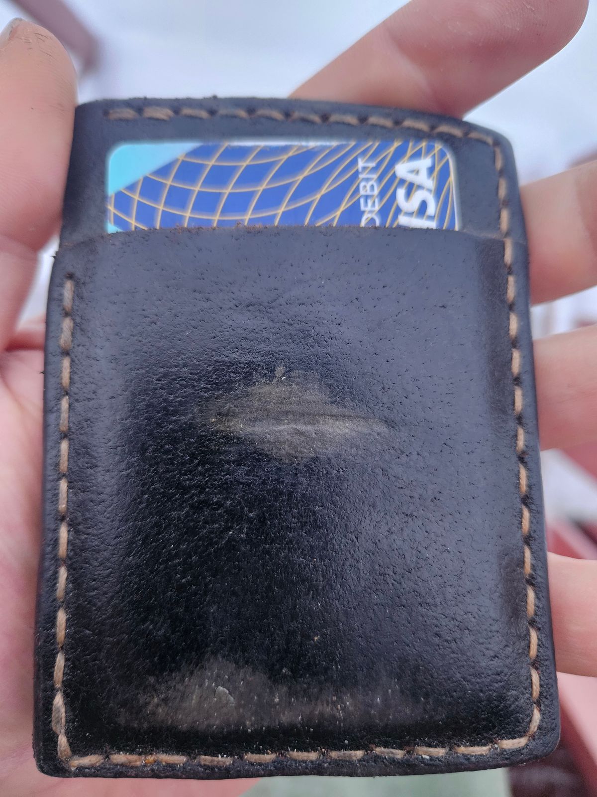 Photo by Theakkid on January 5, 2026 of the Pale's Custom Leatherworks Slim Wallet in Horween Brown Waxed Flesh.