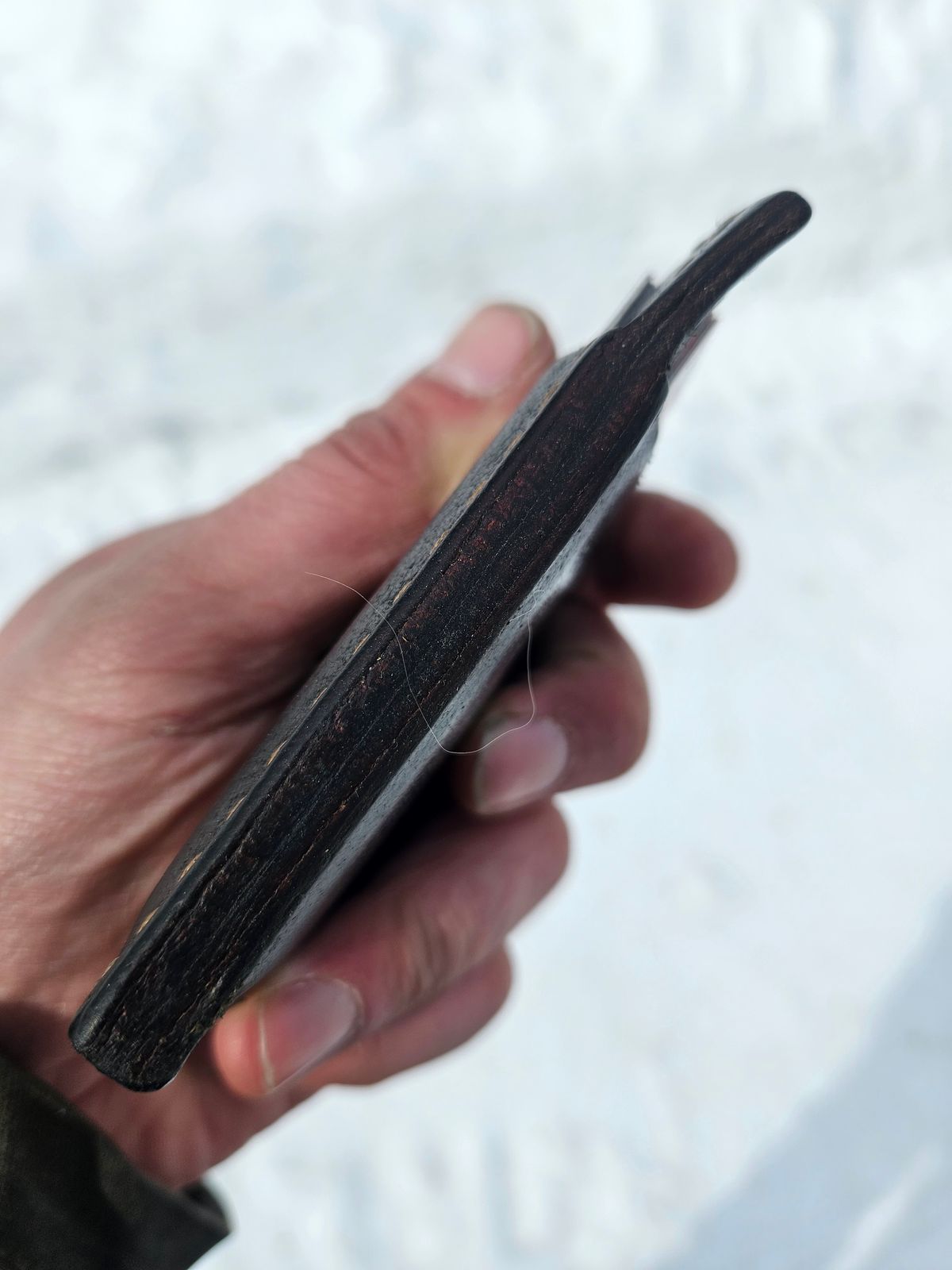 Photo by Theakkid on April 5, 2026 of the Pale's Custom Leatherworks Slim Wallet in Horween Brown Waxed Flesh.