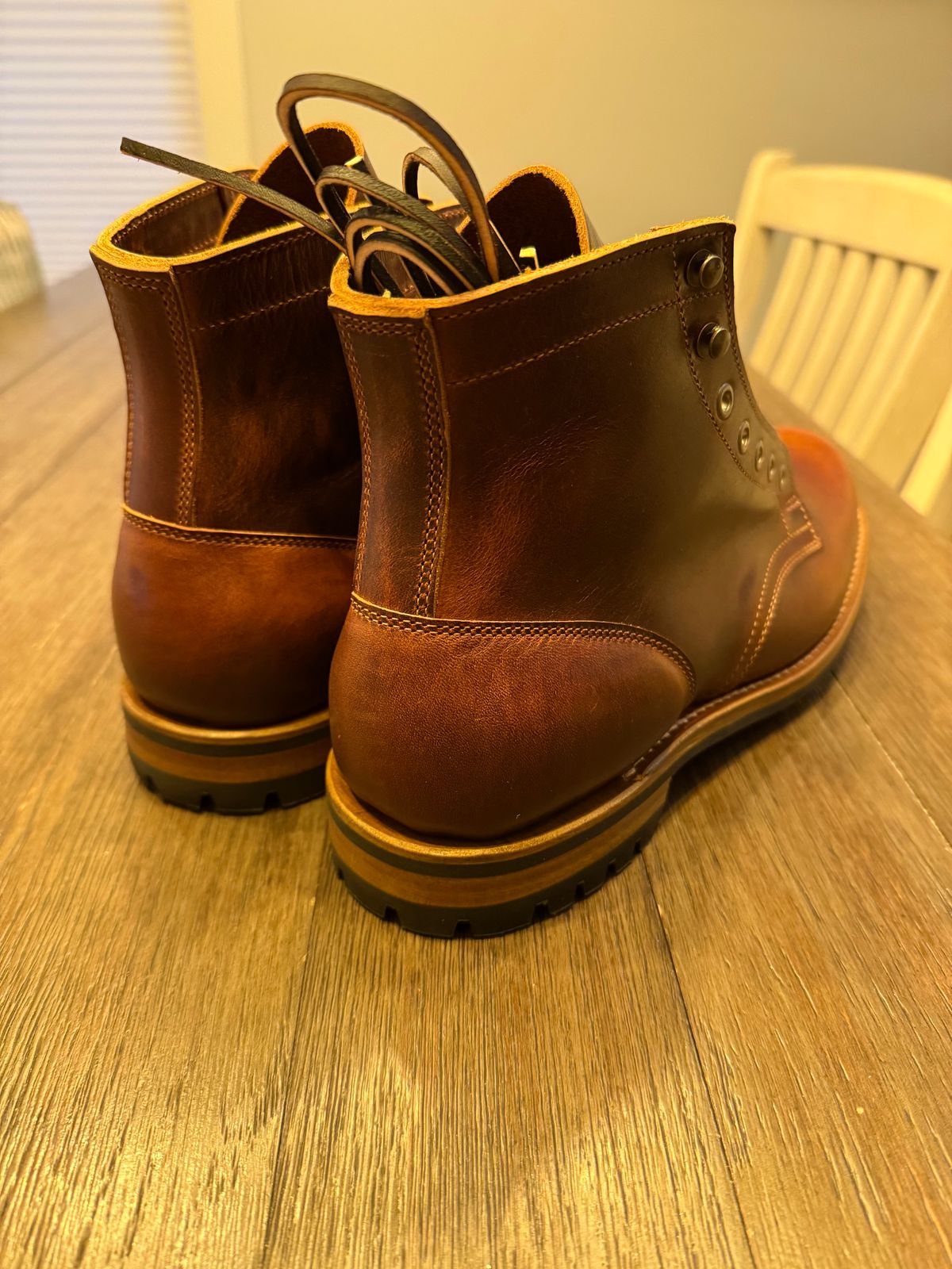 Photo by jp0319 on December 3, 2024 of the Truman Service Boot in Horween Autumn Cypress.