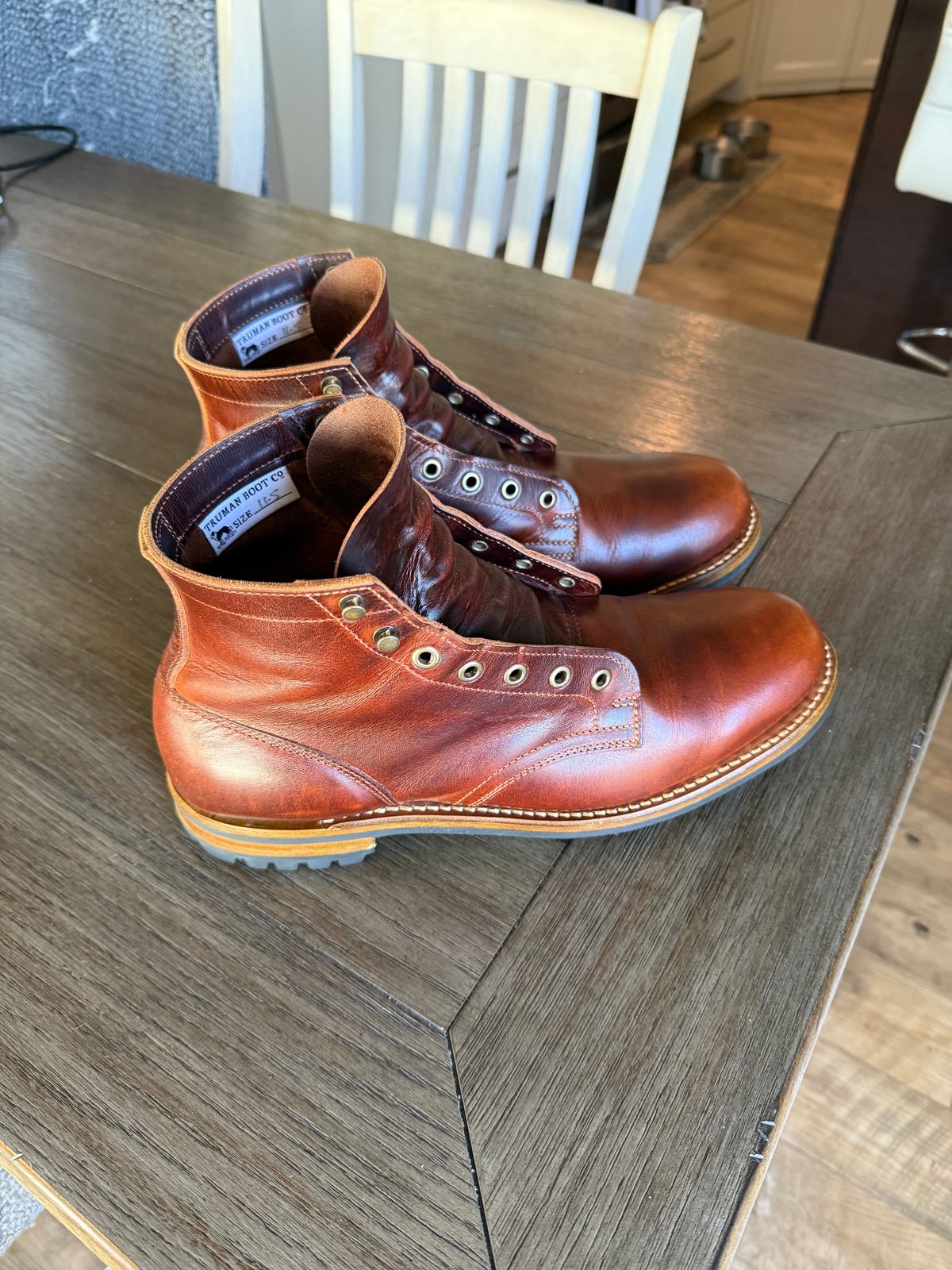 Photo by jp0319 on February 6, 2025 of the Truman Service Boot in Horween Autumn Cypress.