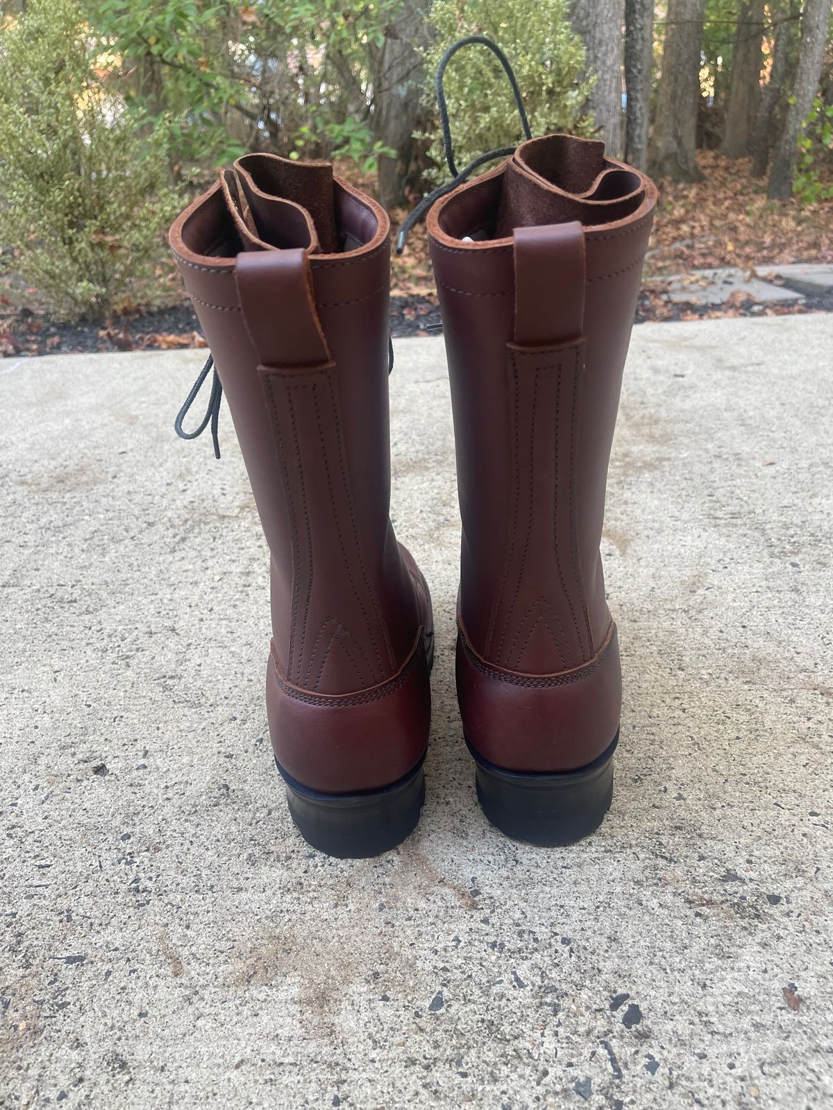 Photo by kweso on October 5, 2024 of the Frank's Boots Type 1 Commander in Seidel Chocolate Oil Tan.