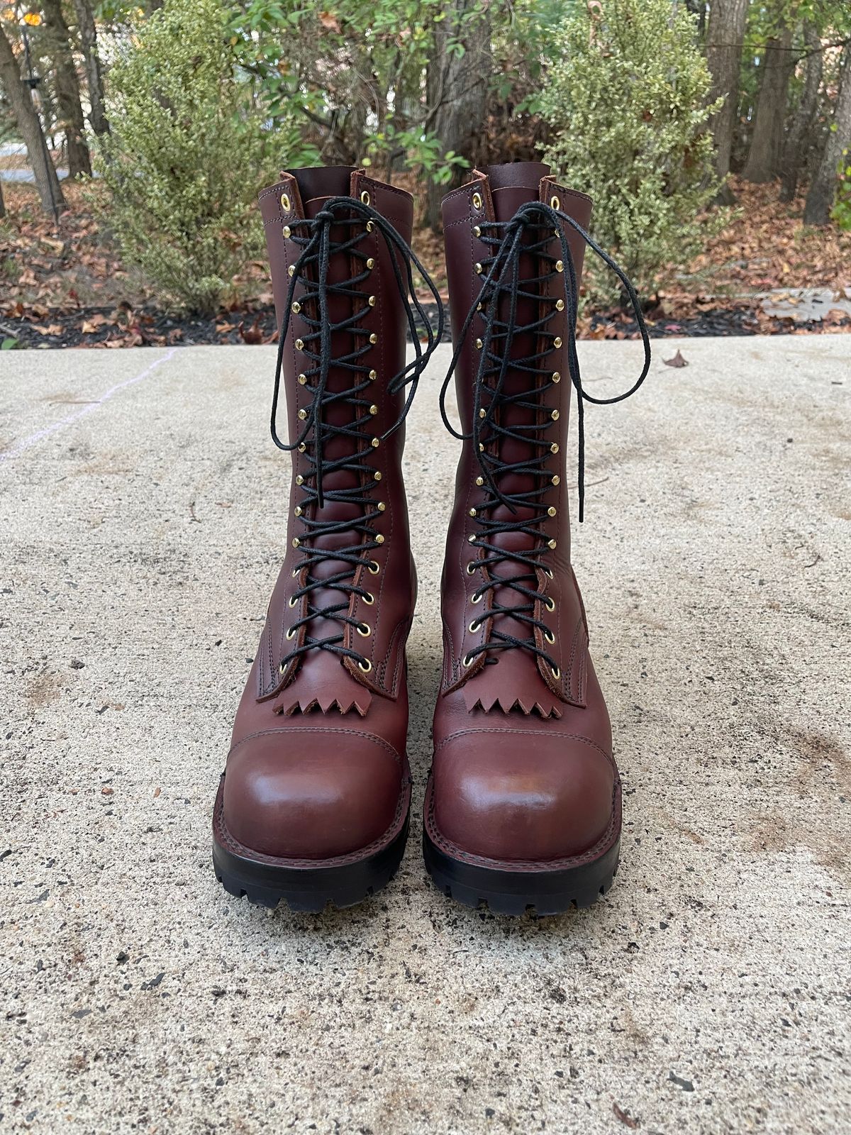 Photo by kweso on October 5, 2024 of the Frank's Boots Type 1 Commander in Seidel Chocolate Oil Tan.