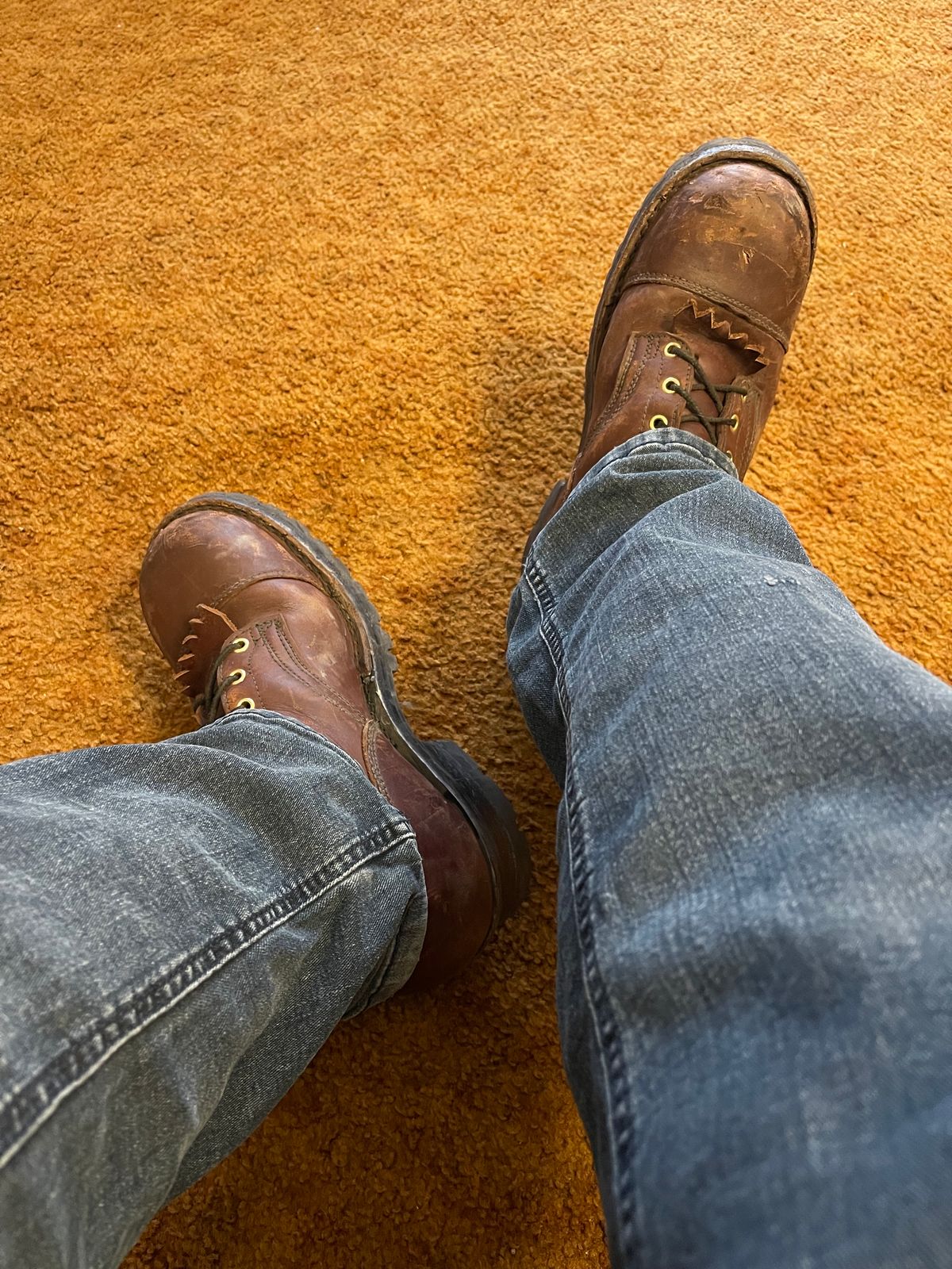 Photo by kweso on December 5, 2024 of the Frank's Boots Type 1 Commander in Seidel Chocolate Oil Tan.