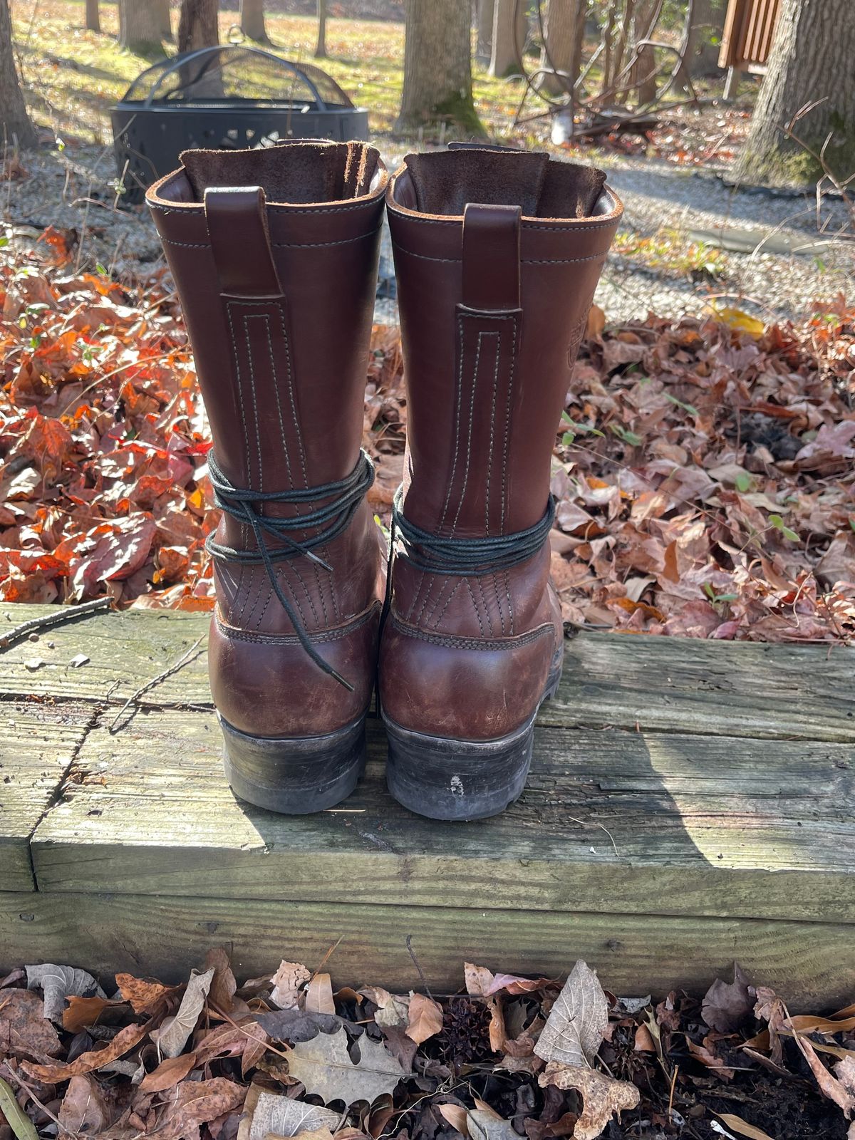 Photo by kweso on December 5, 2024 of the Frank's Boots Type 1 Commander in Seidel Chocolate Oil Tan.
