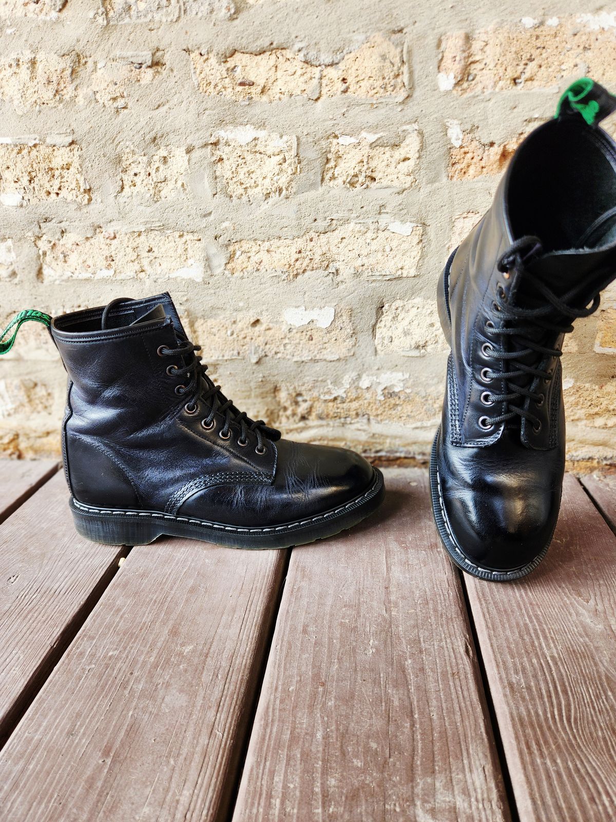 Photo by rollschoice on June 16, 2025 of the NPS Shoes Derby Boot in Solavair Black Greasy.