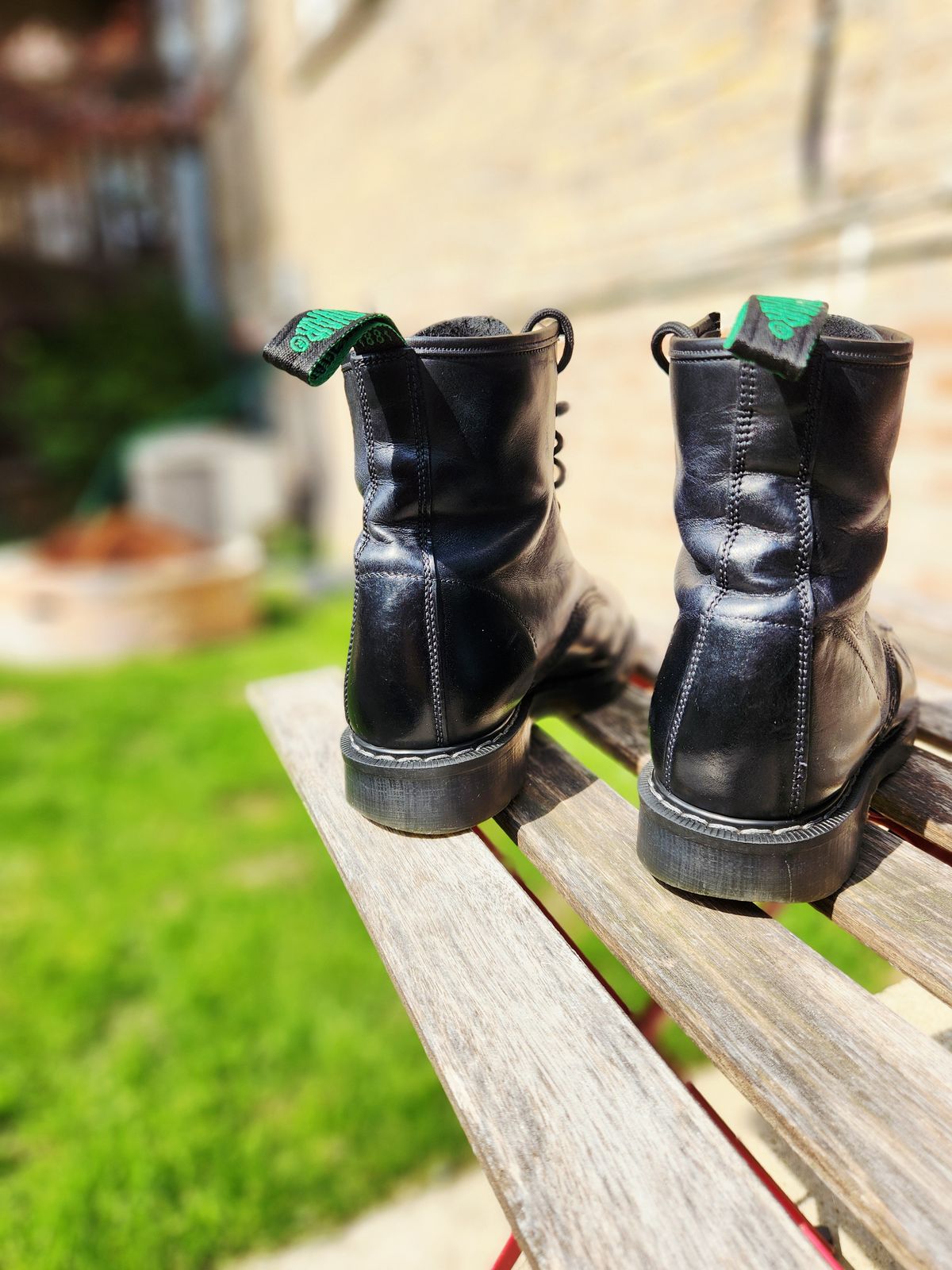 Photo by rollschoice on June 16, 2025 of the NPS Shoes Derby Boot in Solavair Black Greasy.
