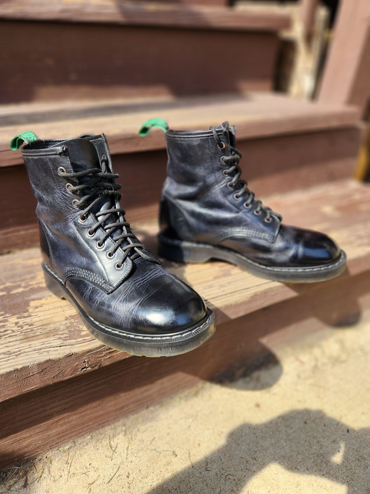 Photo by rollschoice on June 16, 2025 of the NPS Shoes Derby Boot in Solavair Black Greasy.