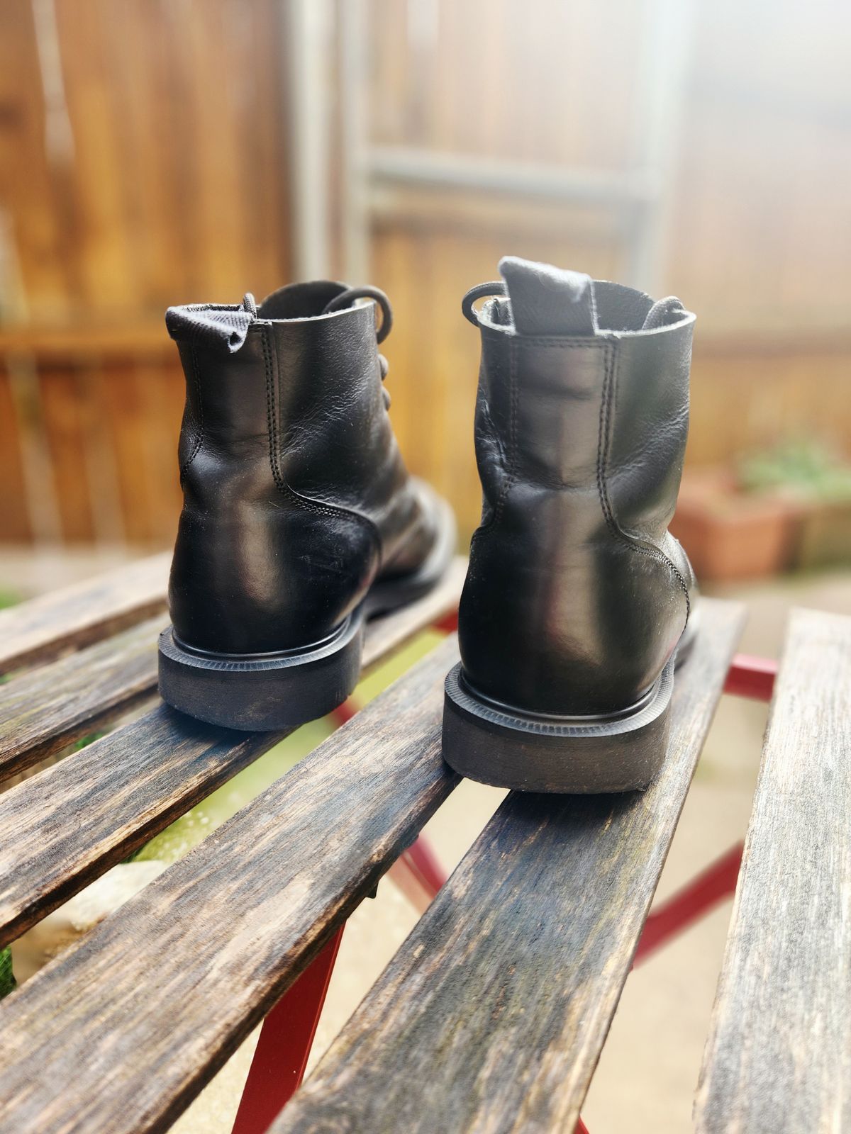 Photo by rollschoice on July 6, 2025 of the NPS Shoes 6 Eye Derby Boot in NPS Shoes / Black Waxey.