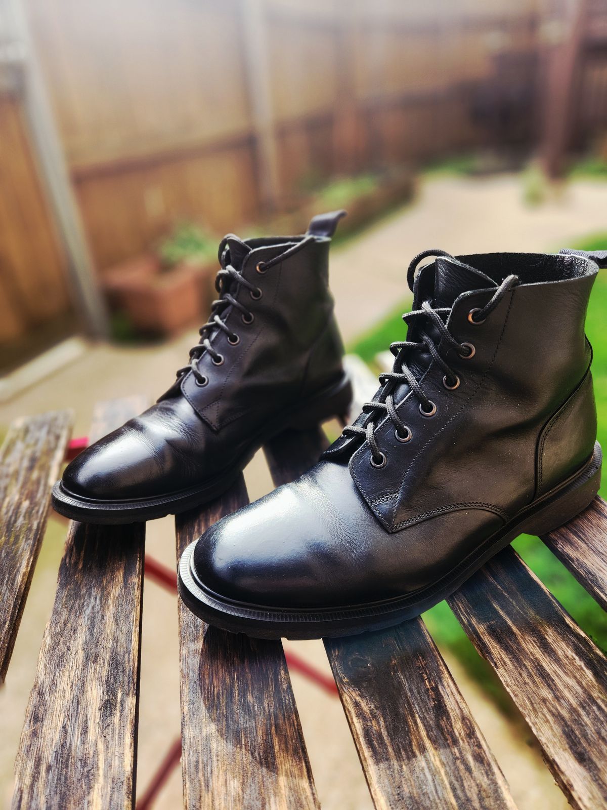 Photo by rollschoice on July 6, 2025 of the NPS Shoes 6 Eye Derby Boot in NPS Shoes / Black Waxey.