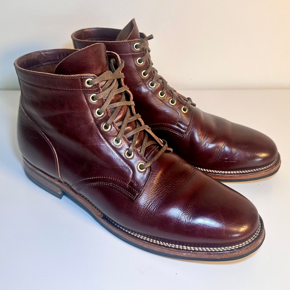 Photo by YouShoe on November 13, 2025 of the Viberg Service Boot in Horween Brown Chromexcel.