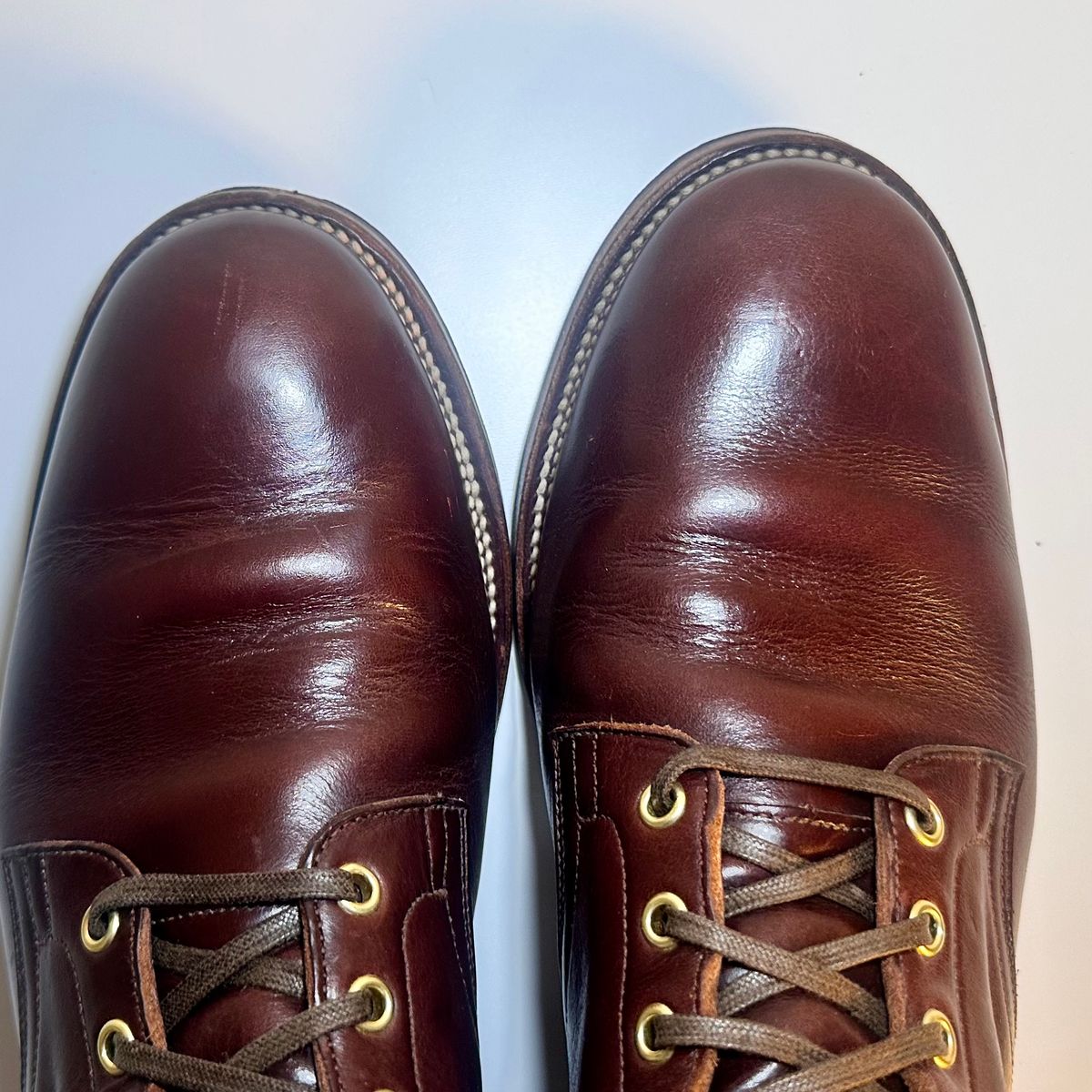 Photo by YouShoe on November 13, 2025 of the Viberg Service Boot in Horween Brown Chromexcel.