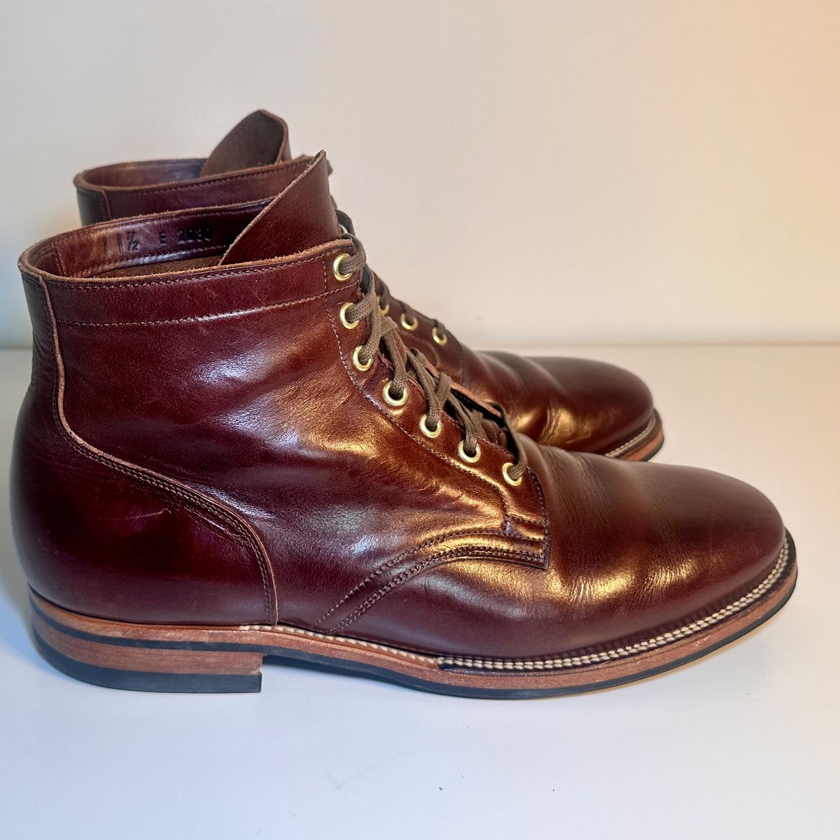 Photo by YouShoe on November 13, 2025 of the Viberg Service Boot in Horween Brown Chromexcel.