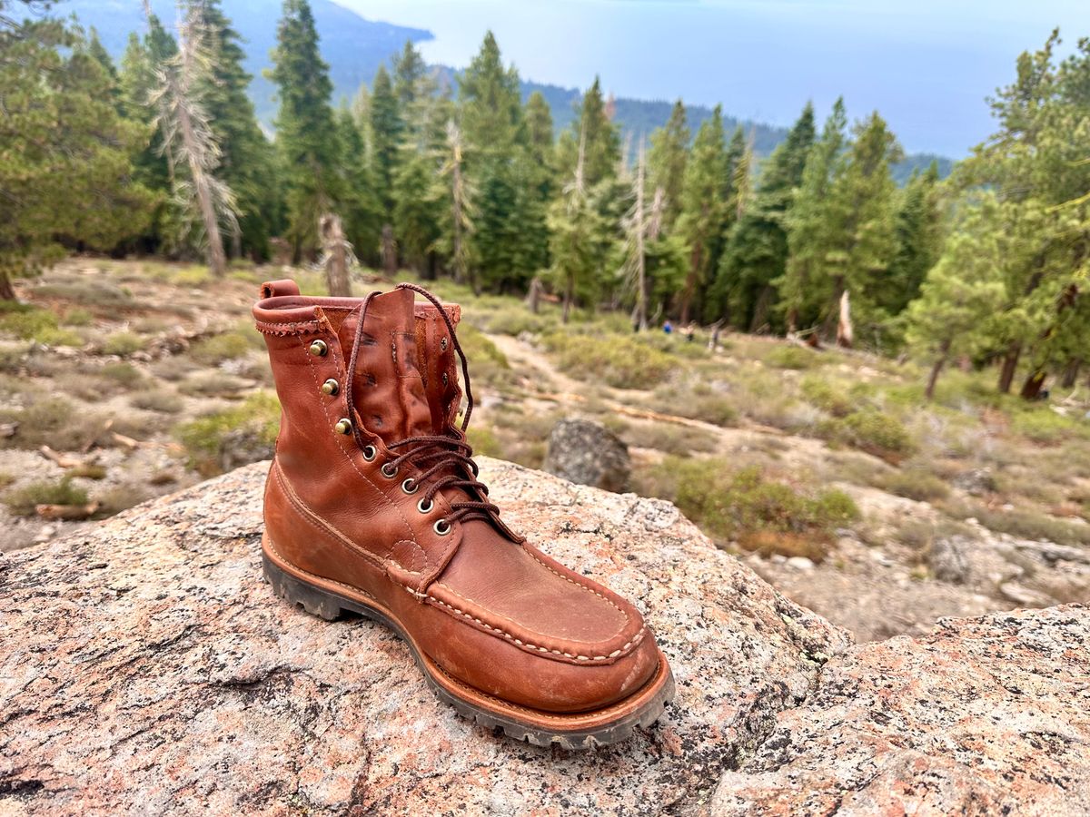 Photo by YouShoe on August 26, 2025 of the Russell Moccasin Co. Backcountry in Full-Grain Timberjack.