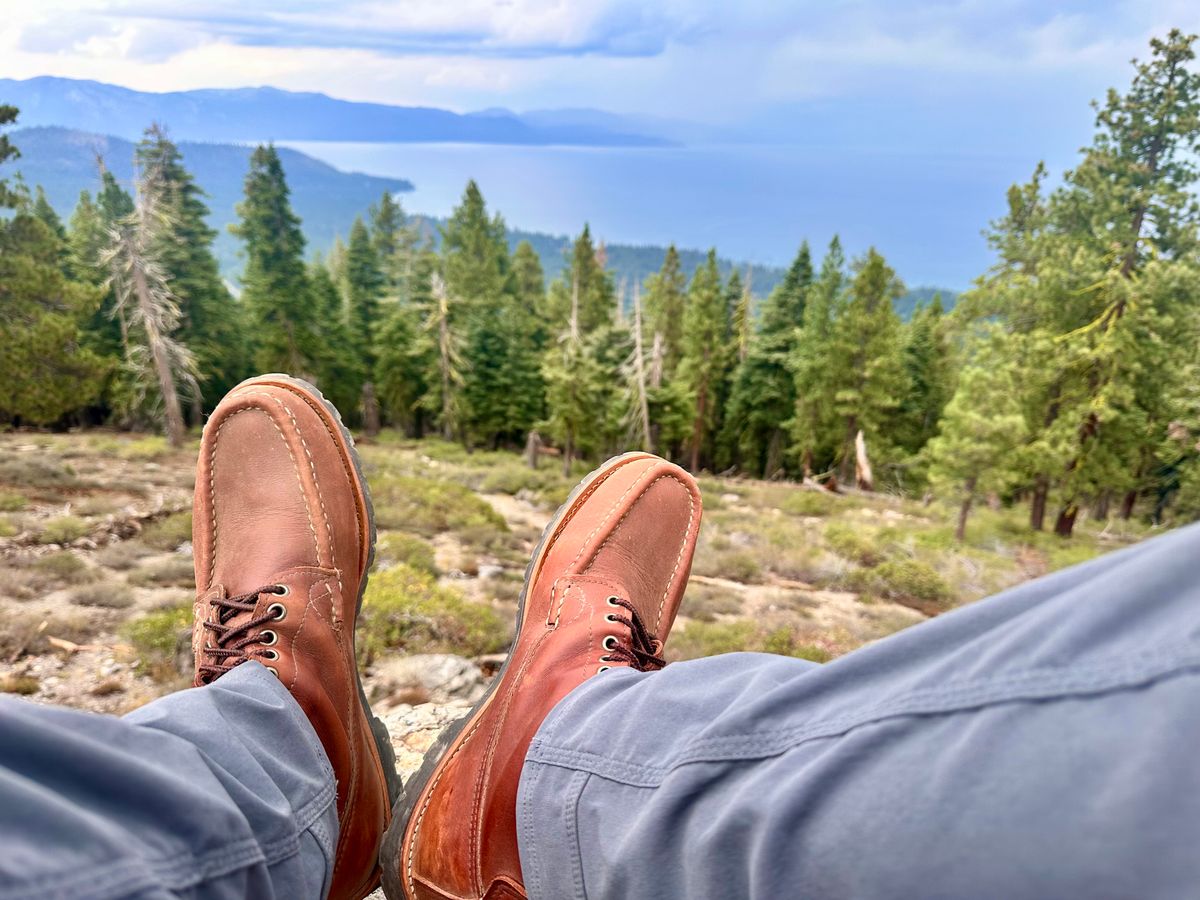 Photo by YouShoe on August 26, 2025 of the Russell Moccasin Co. Backcountry in Full-Grain Timberjack.