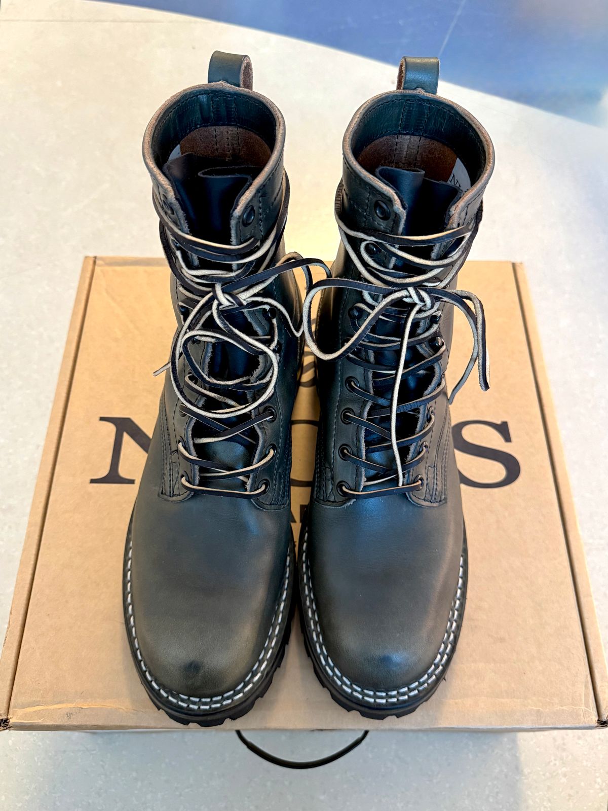 Photo by RubenHernandez on October 5, 2025 of the Nicks Custom Model in Wickett & Craig Slate Double Stuffed.
