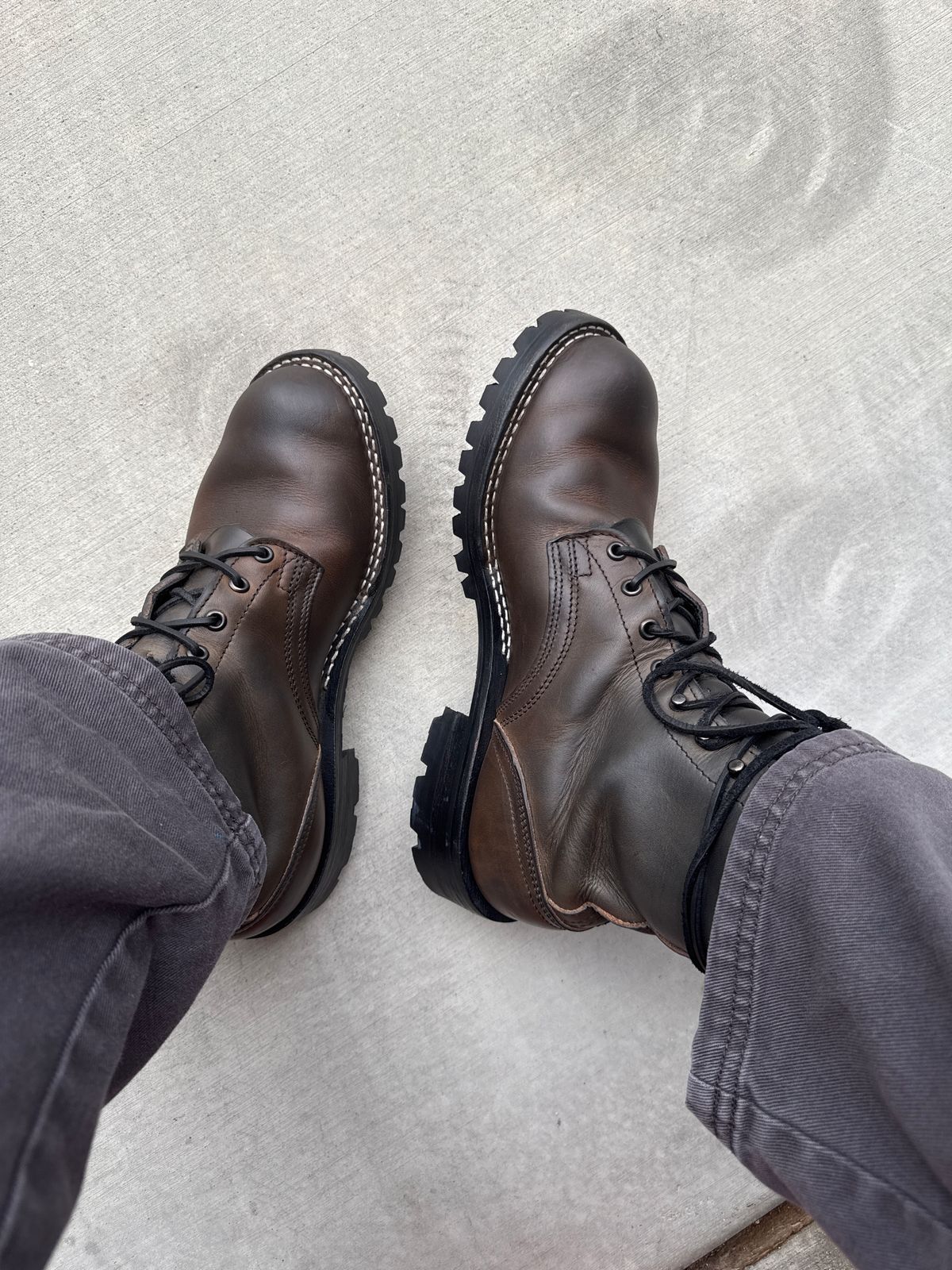 Photo by RubenHernandez on November 20, 2025 of the Nicks Custom Model in Wickett & Craig Slate Double Stuffed.