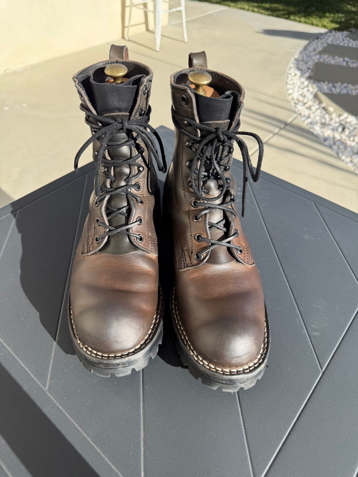 Photo by RubenHernandez on December 5, 2025 of the Nicks Custom Model in Wickett & Craig Slate Double Stuffed.