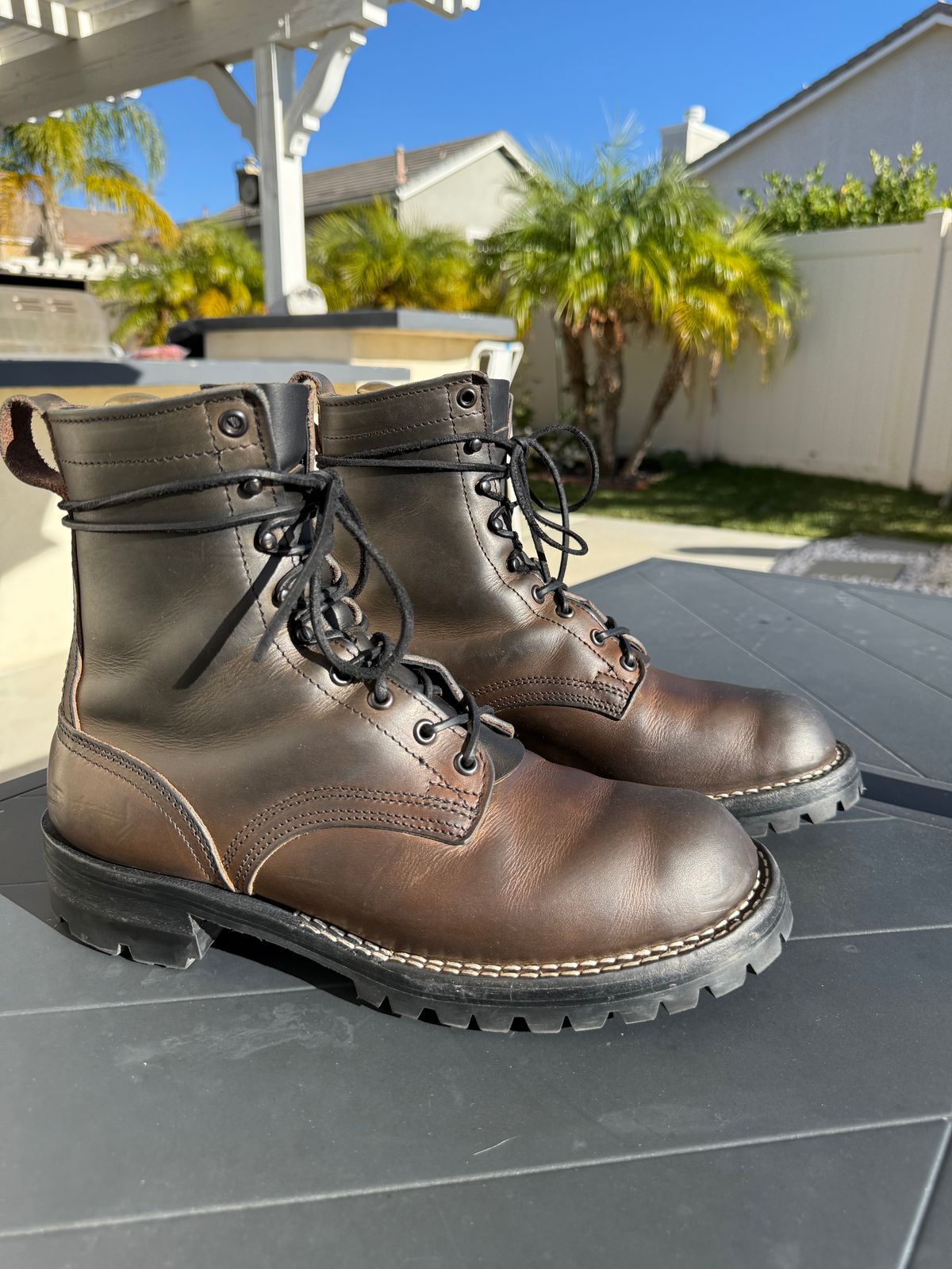 Photo by RubenHernandez on December 5, 2025 of the Nicks Custom Model in Wickett & Craig Slate Double Stuffed.