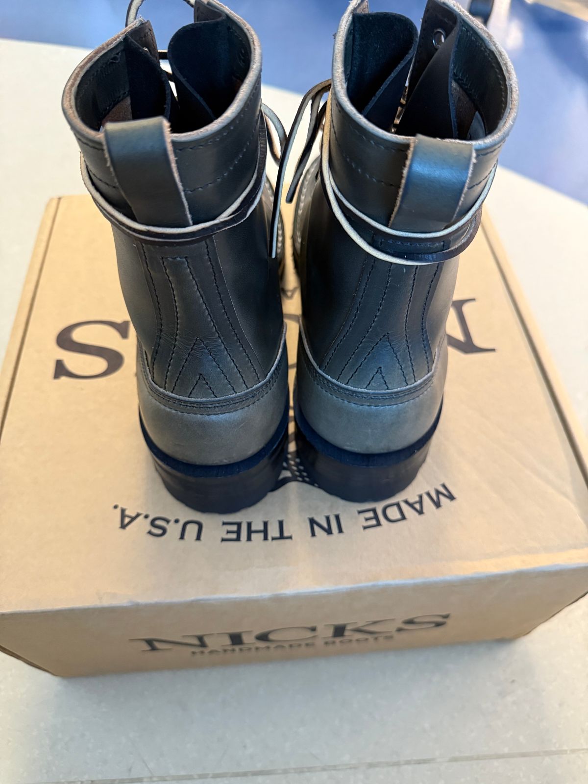 Photo by RubenHernandez on October 5, 2025 of the Nicks Custom Model in Wickett & Craig Slate Double Stuffed.