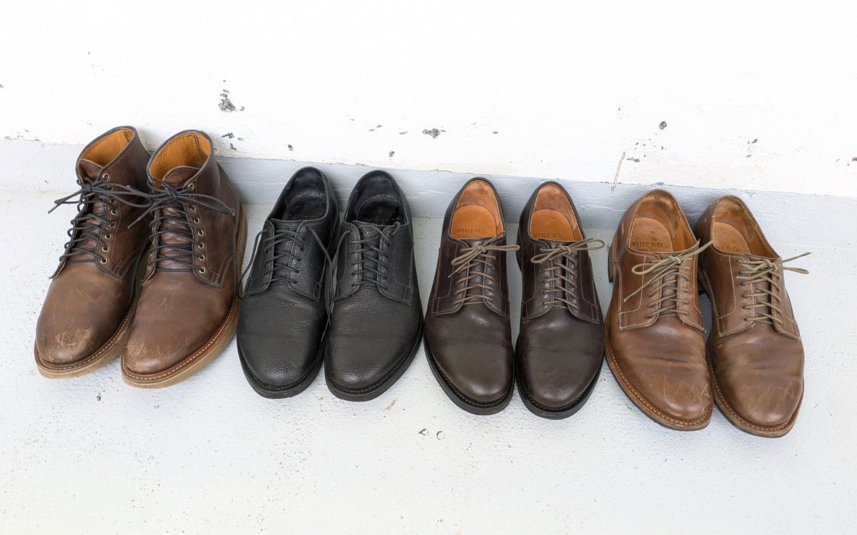 Photo by tumi on September 7, 2025 of the Viberg Derby Shoe in Guidi Color C Calf.