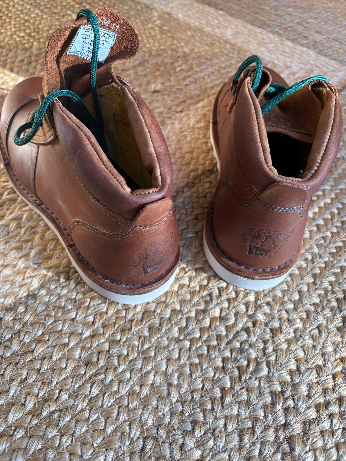 Photo by howland90 on October 1, 2025 of the Jim Green African Ranger Composite Toe in Fudge Crazy Horse.