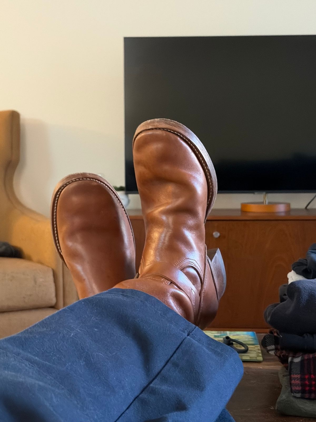 Photo by DuaneBerry on November 16, 2025 of the Unsung U 22-2 Engineer Boot in Maryam Toscanello TPR Horsebutt.