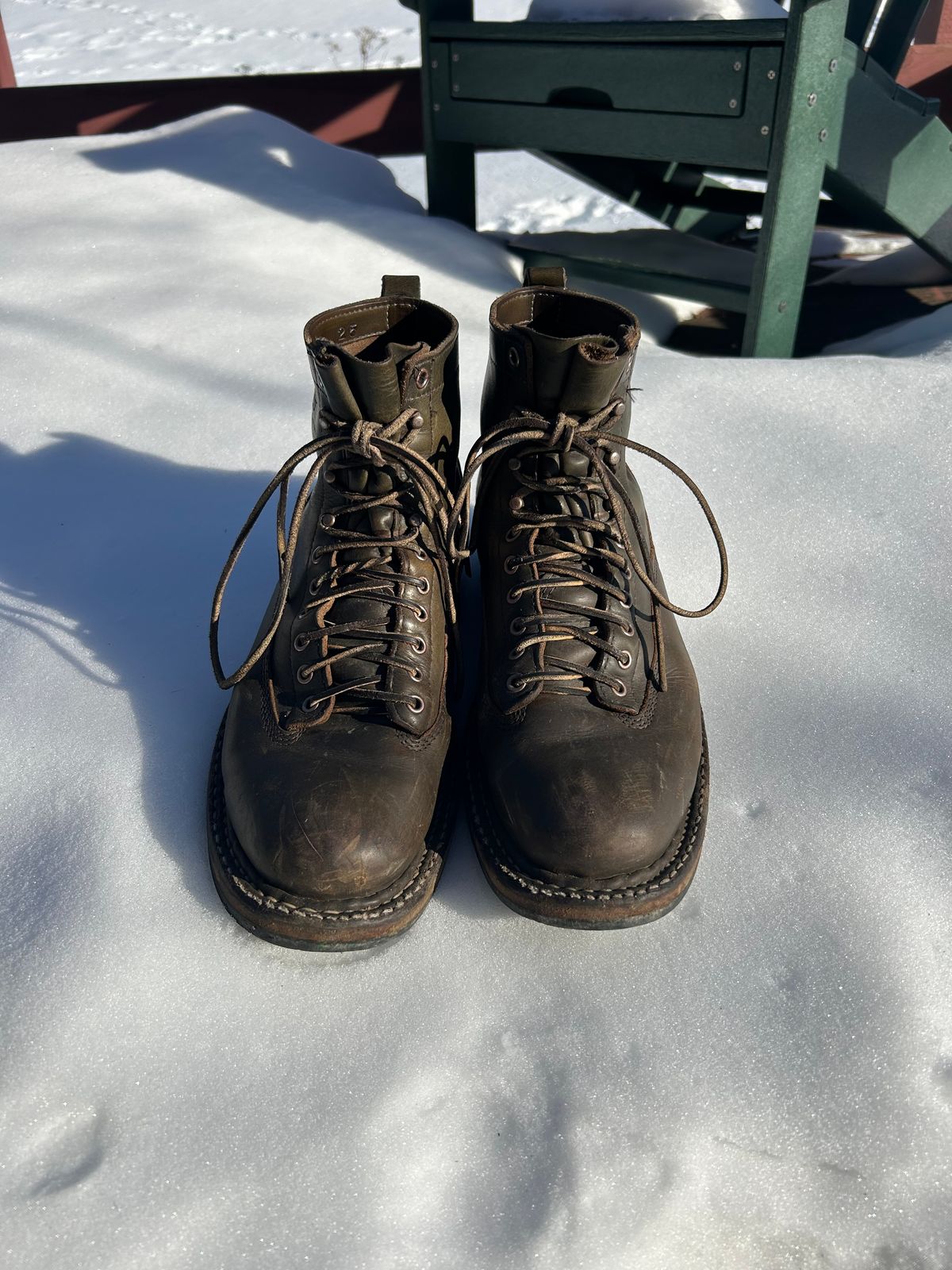 Photo by sundriver on February 5, 2026 of the White's 350 Cutter in Horween Greener Pastures Dublin.