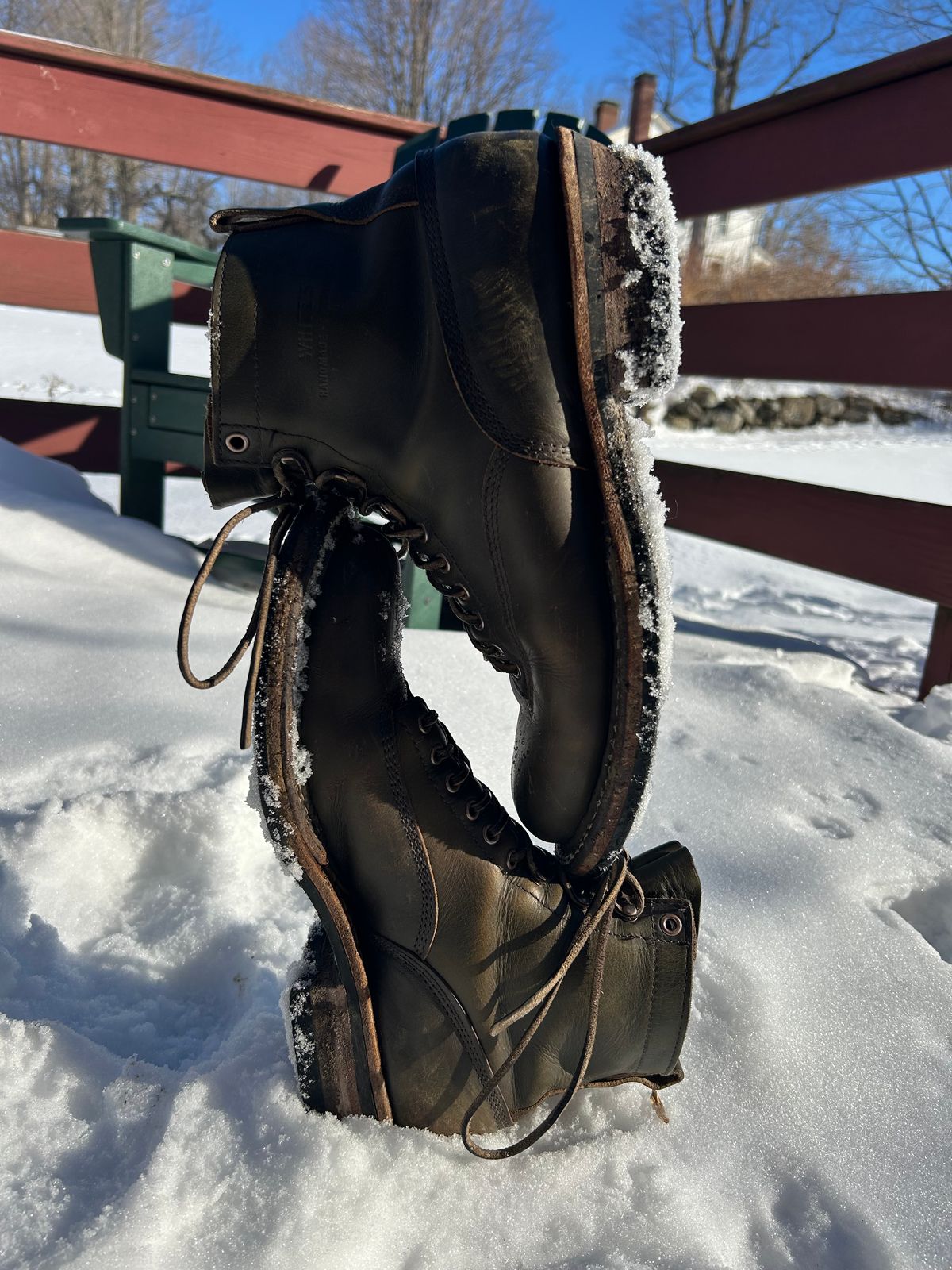 Photo by sundriver on February 5, 2026 of the White's 350 Cutter in Horween Greener Pastures Dublin.