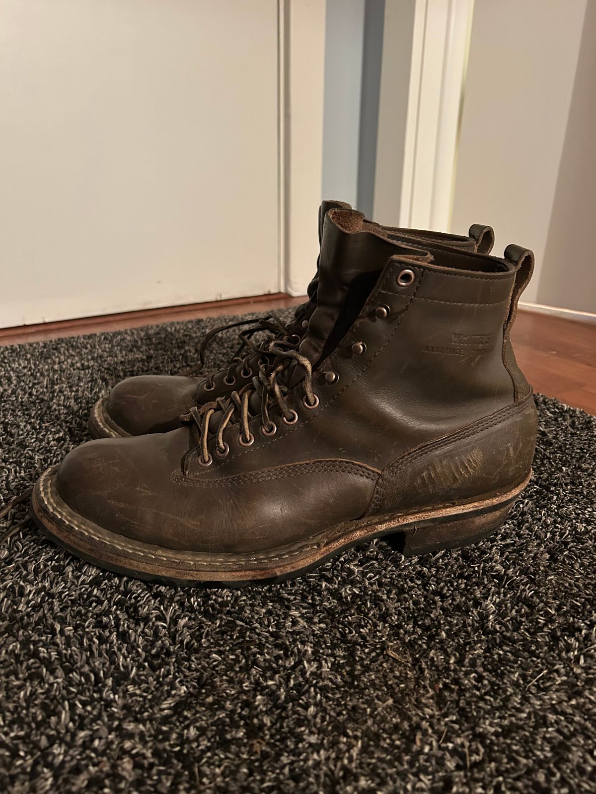 Photo by sundriver on March 6, 2026 of the White's 350 Cutter in Horween Greener Pastures Dublin.