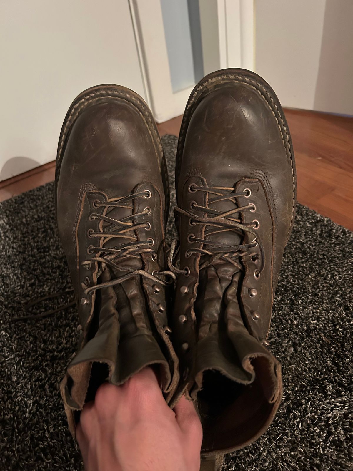 Photo by sundriver on March 6, 2026 of the White's 350 Cutter in Horween Greener Pastures Dublin.