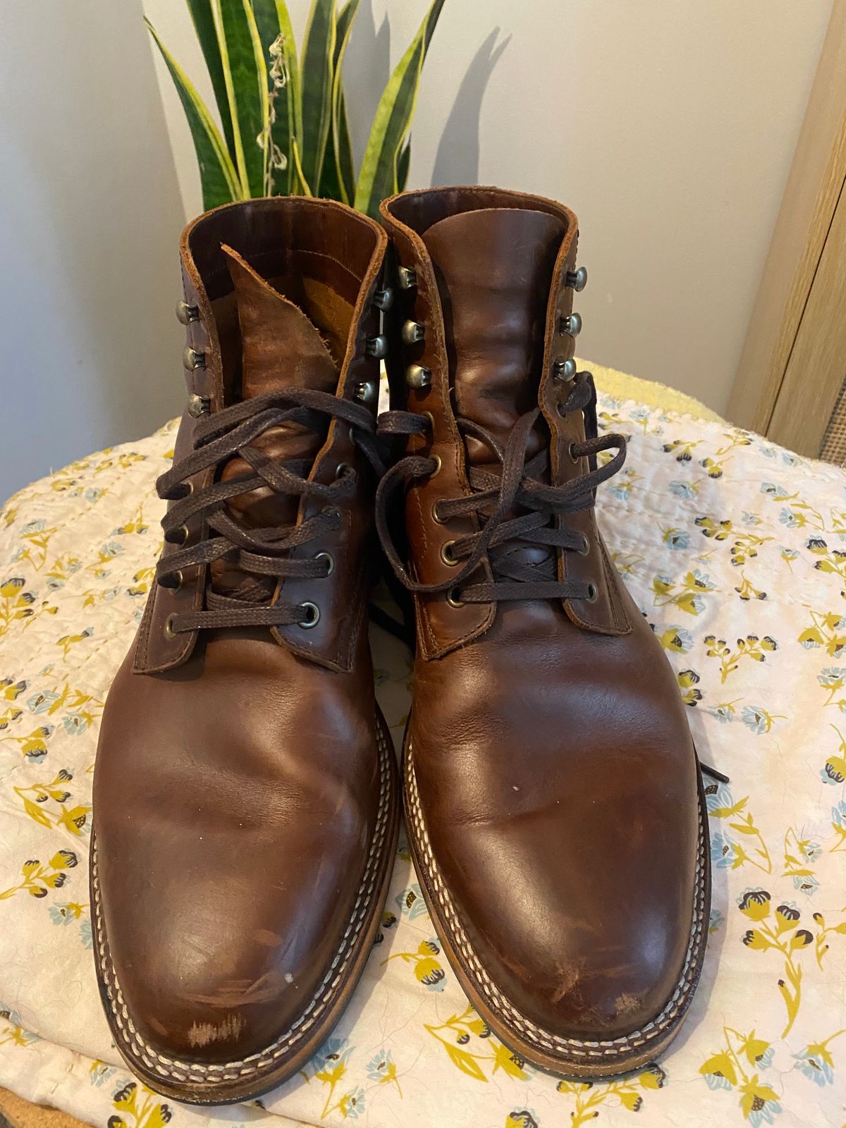 Photo by cereus0843 on November 6, 2025 of the Parkhurst The Allen in Tempesti Chestnut Veg Tan.