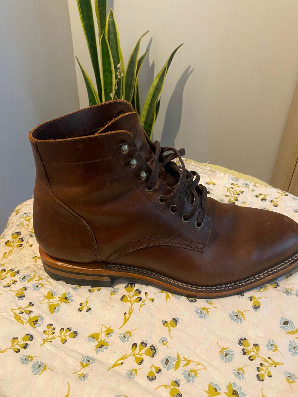 Photo by cereus0843 on November 6, 2025 of the Parkhurst The Allen in Tempesti Chestnut Veg Tan.