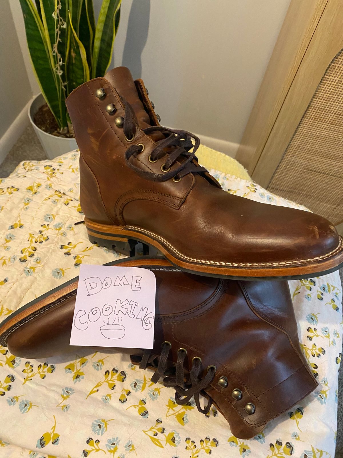 Photo by cereus0843 on November 6, 2025 of the Parkhurst The Allen in Tempesti Chestnut Veg Tan.