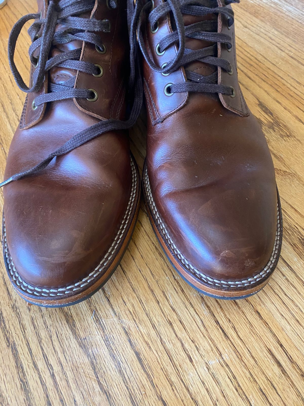 Photo by cereus0843 on December 2, 2025 of the Parkhurst The Allen in Tempesti Chestnut Veg Tan.