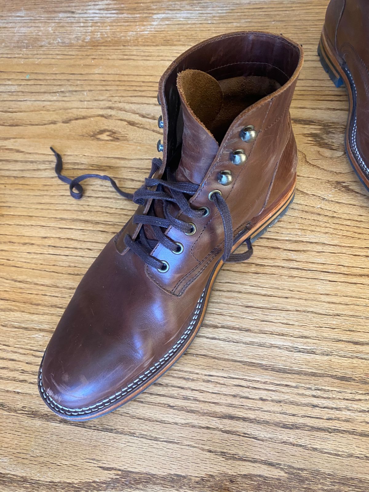 Photo by cereus0843 on December 2, 2025 of the Parkhurst The Allen in Tempesti Chestnut Veg Tan.