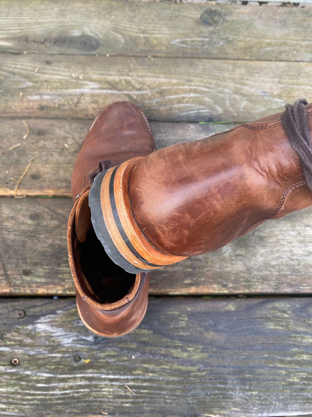 Photo by cereus0843 on January 5, 2026 of the Parkhurst The Allen in Tempesti Chestnut Veg Tan.