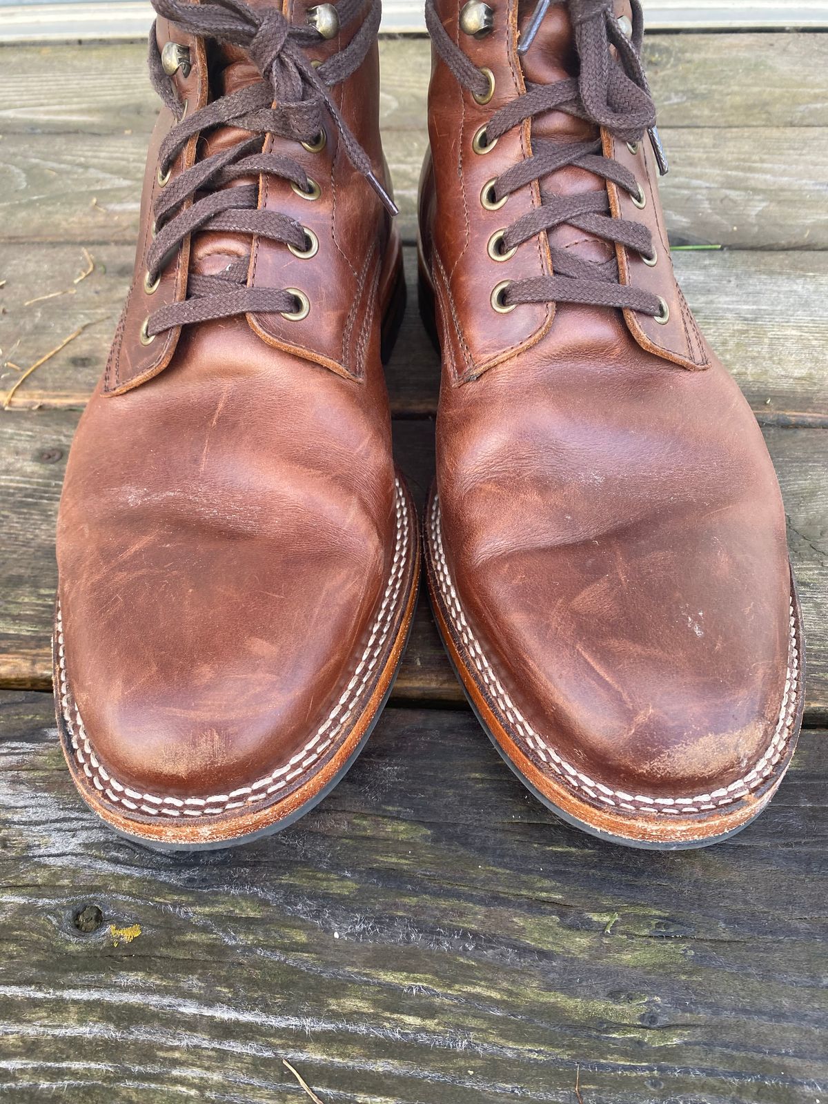 Photo by cereus0843 on January 5, 2026 of the Parkhurst The Allen in Tempesti Chestnut Veg Tan.