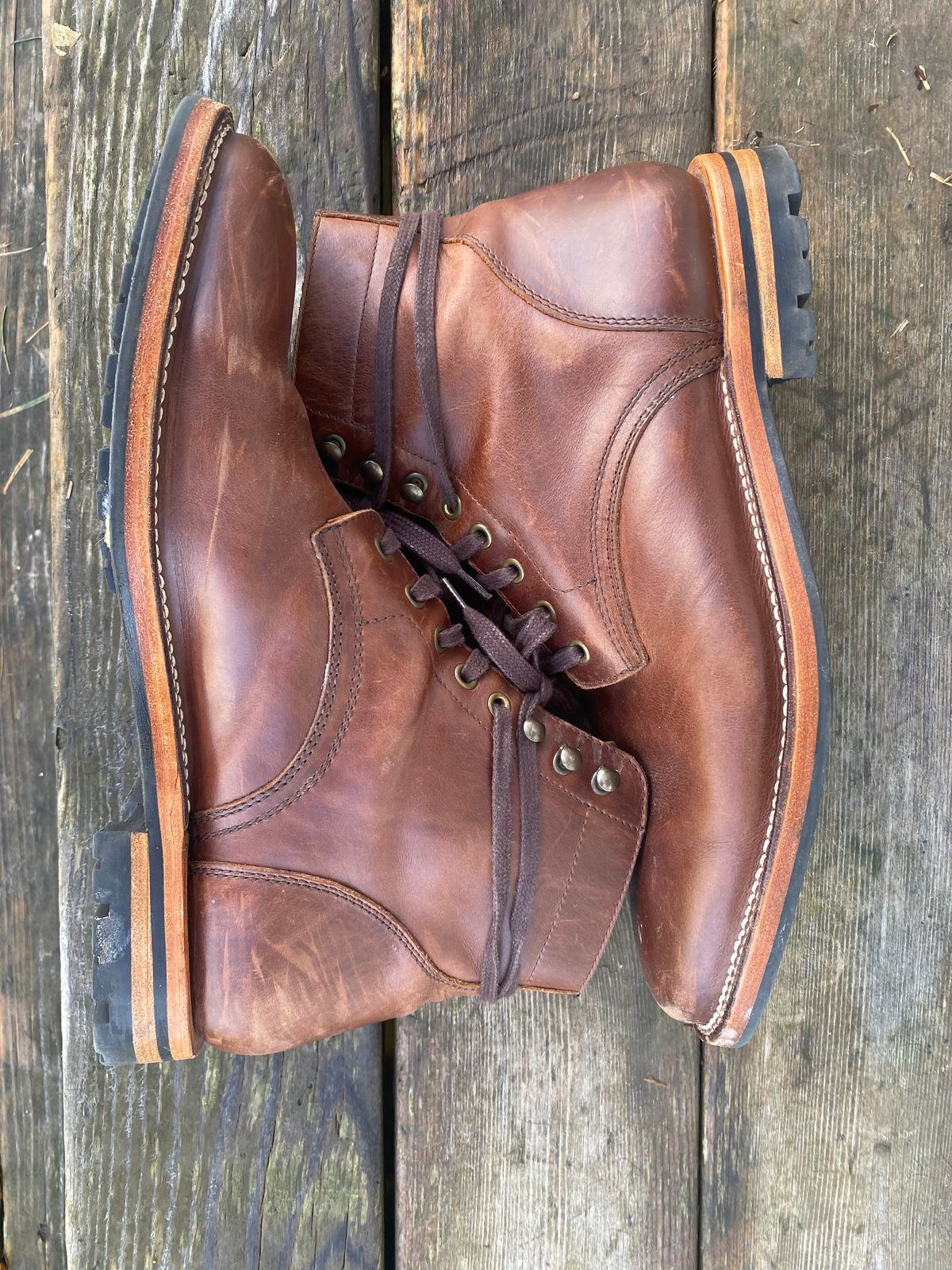 Photo by cereus0843 on January 5, 2026 of the Parkhurst The Allen in Tempesti Chestnut Veg Tan.