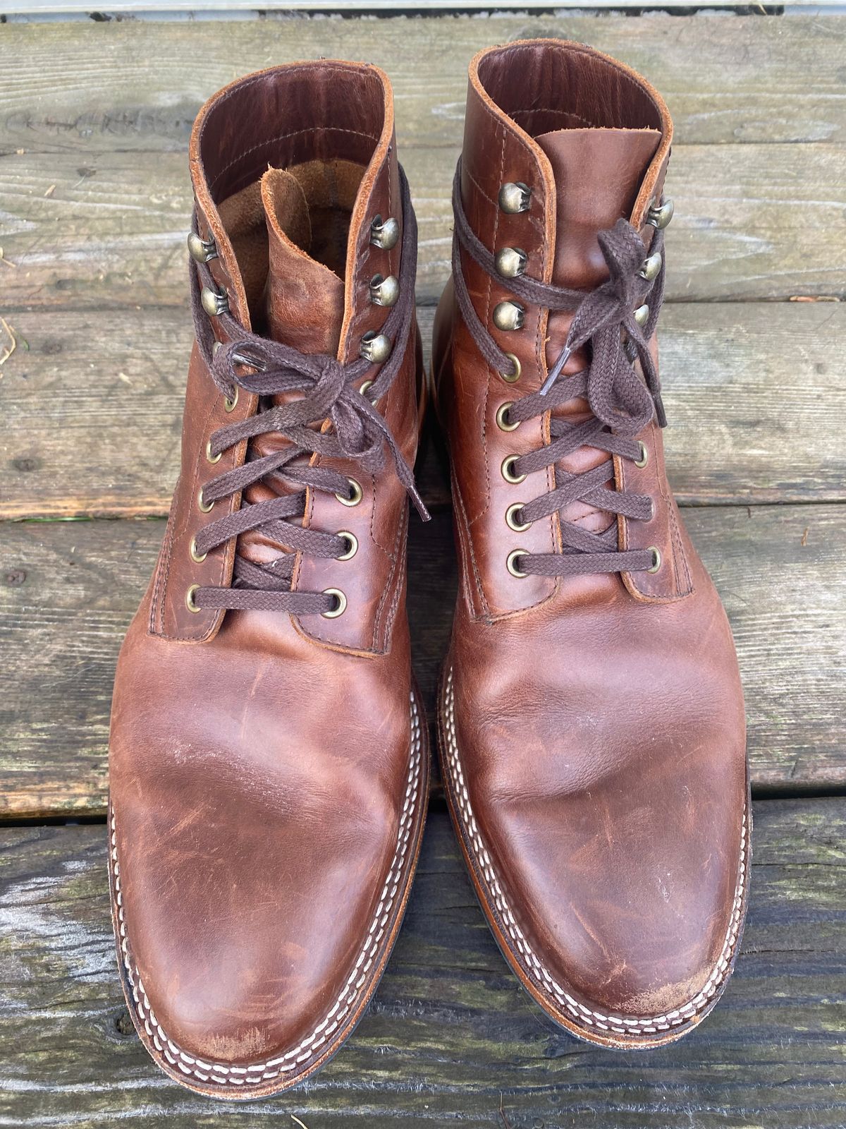 Photo by cereus0843 on January 5, 2026 of the Parkhurst The Allen in Tempesti Chestnut Veg Tan.