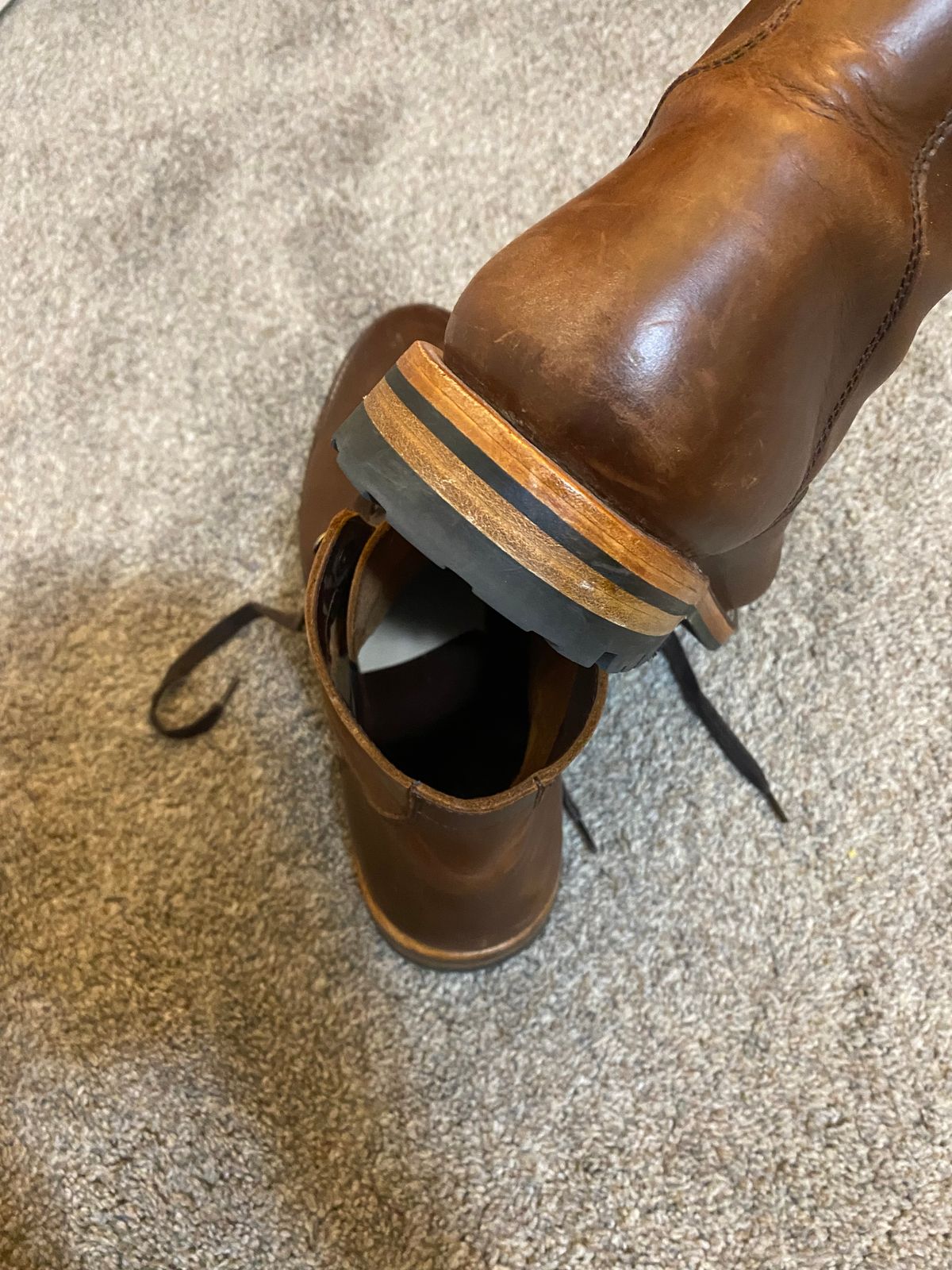 Photo by cereus0843 on February 6, 2026 of the Parkhurst The Allen in Tempesti Chestnut Veg Tan.