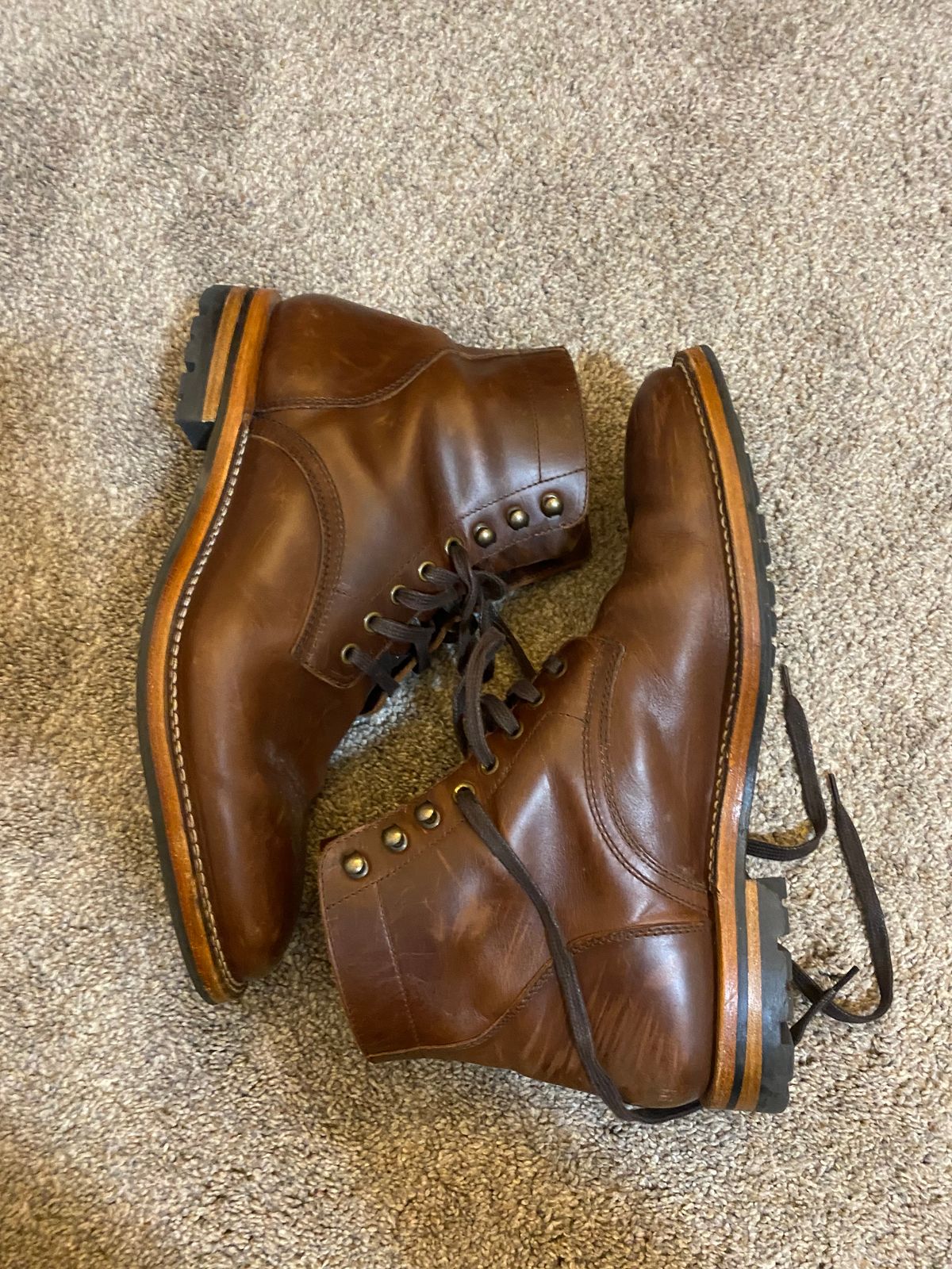 Photo by cereus0843 on February 6, 2026 of the Parkhurst The Allen in Tempesti Chestnut Veg Tan.