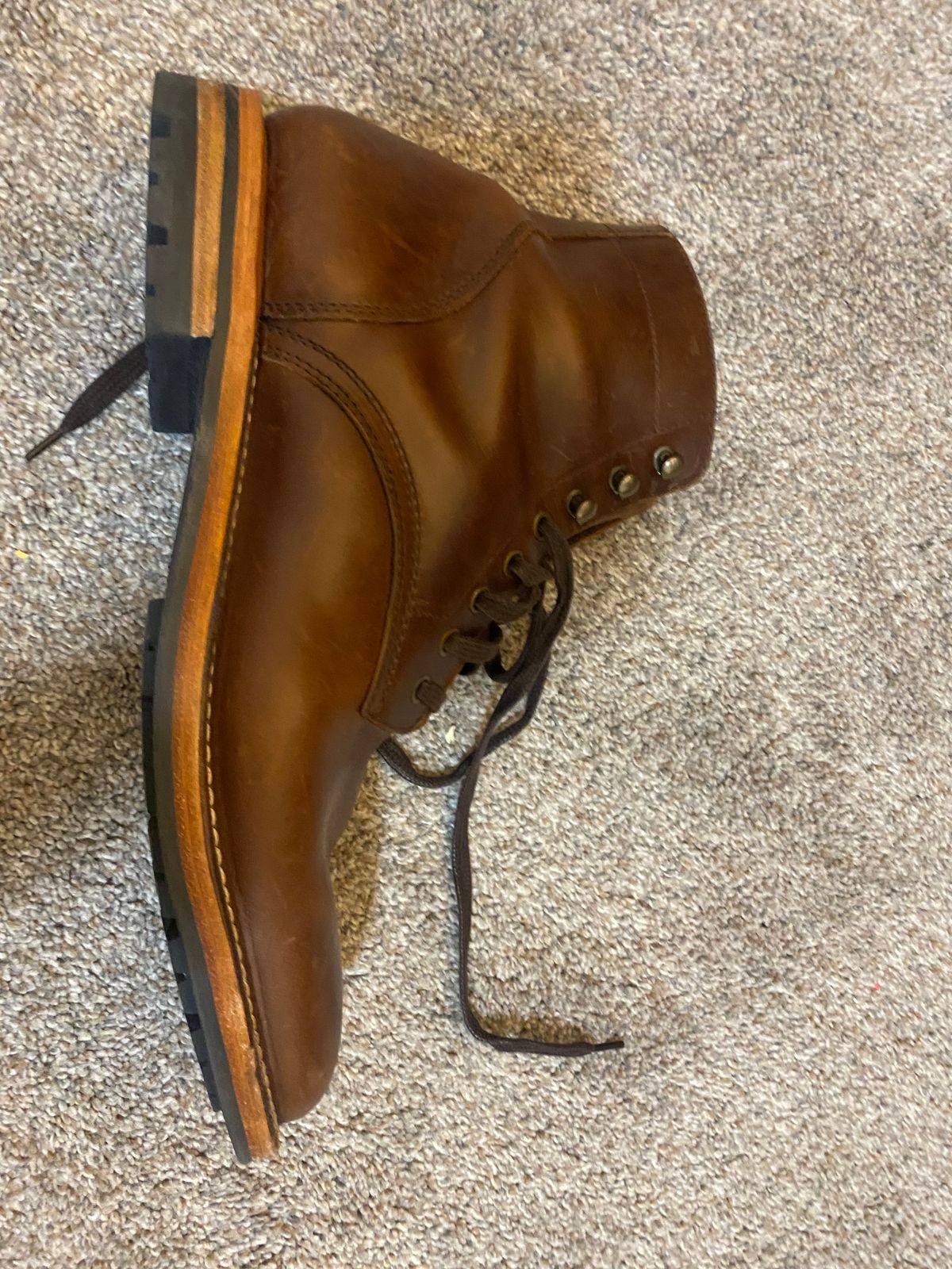 Photo by cereus0843 on February 6, 2026 of the Parkhurst The Allen in Tempesti Chestnut Veg Tan.