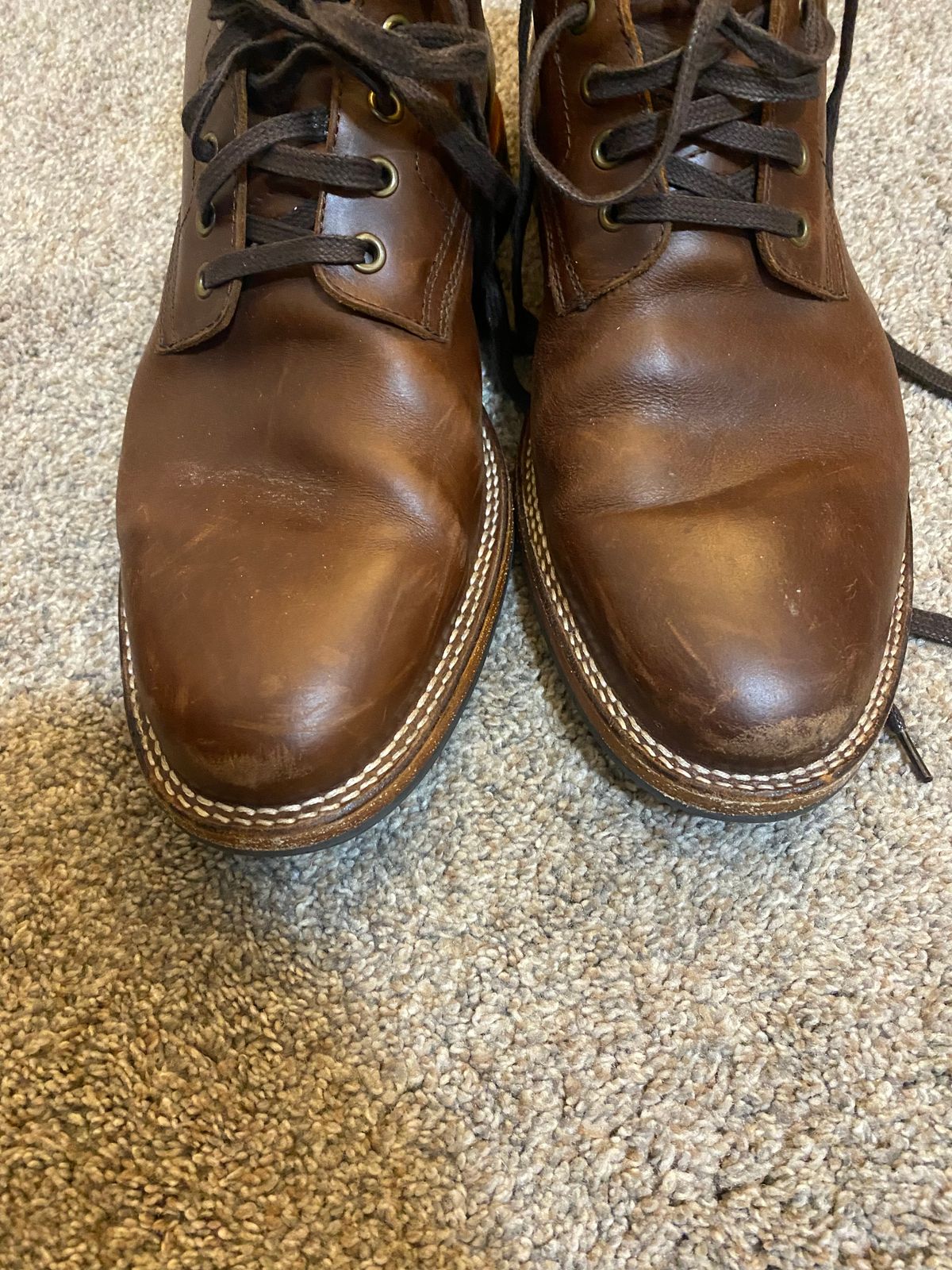 Photo by cereus0843 on February 6, 2026 of the Parkhurst The Allen in Tempesti Chestnut Veg Tan.